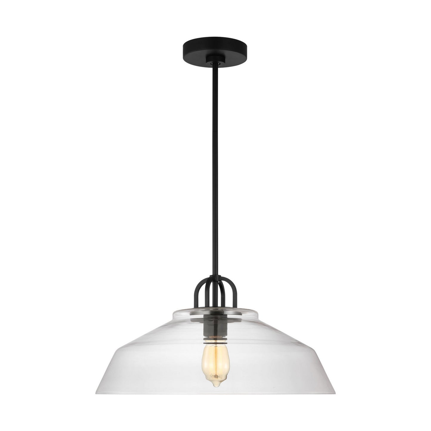 Payton One Light Pendant in Midnight Black