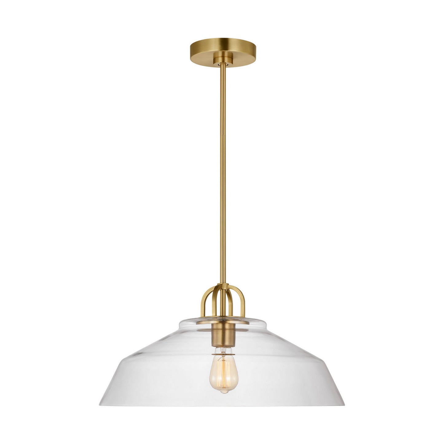 Payton One Light Pendant in Satin Brass