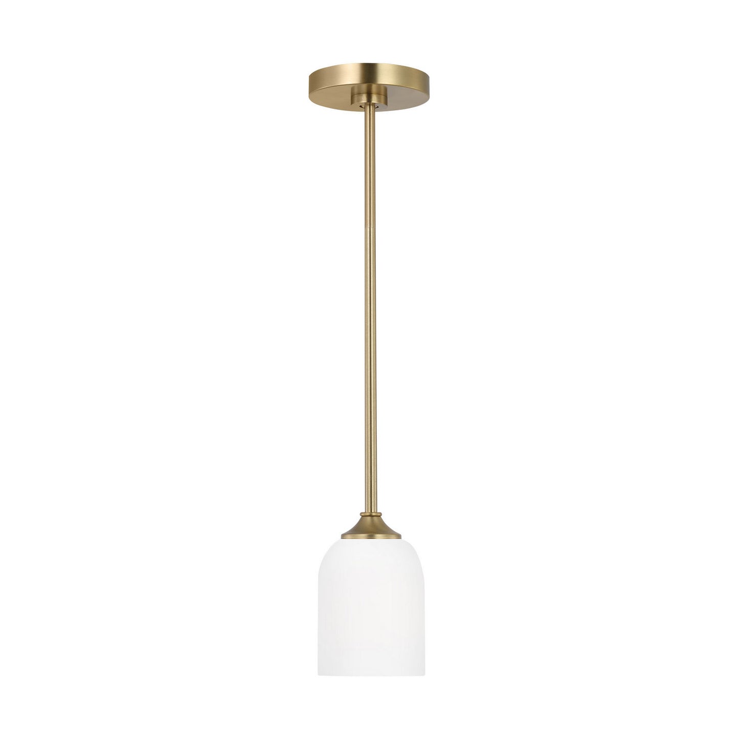 Emile One Light Mini Pendant in Satin Brass