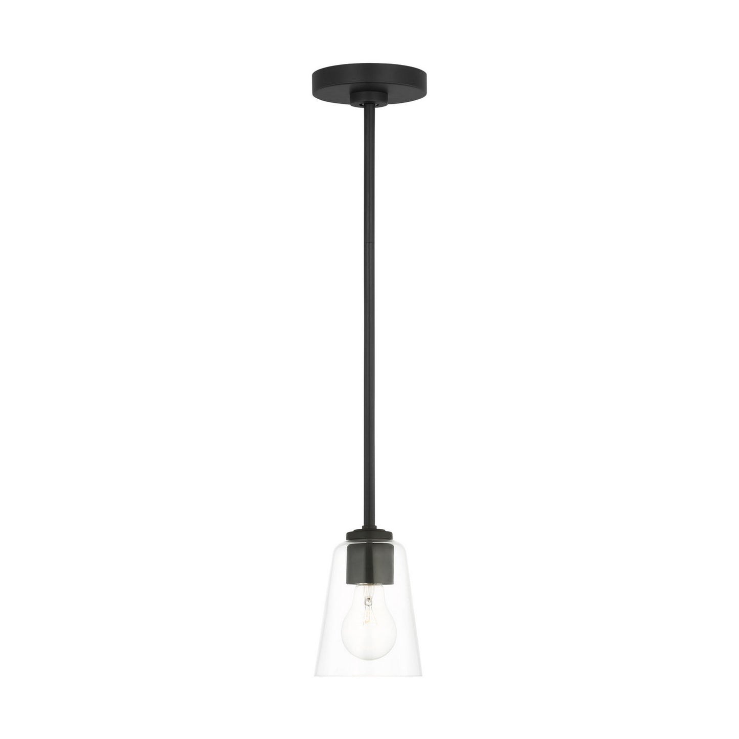 Generation Lighting - GLP1041MBK - One Light Mini-Pendant - Miles - Midnight Black