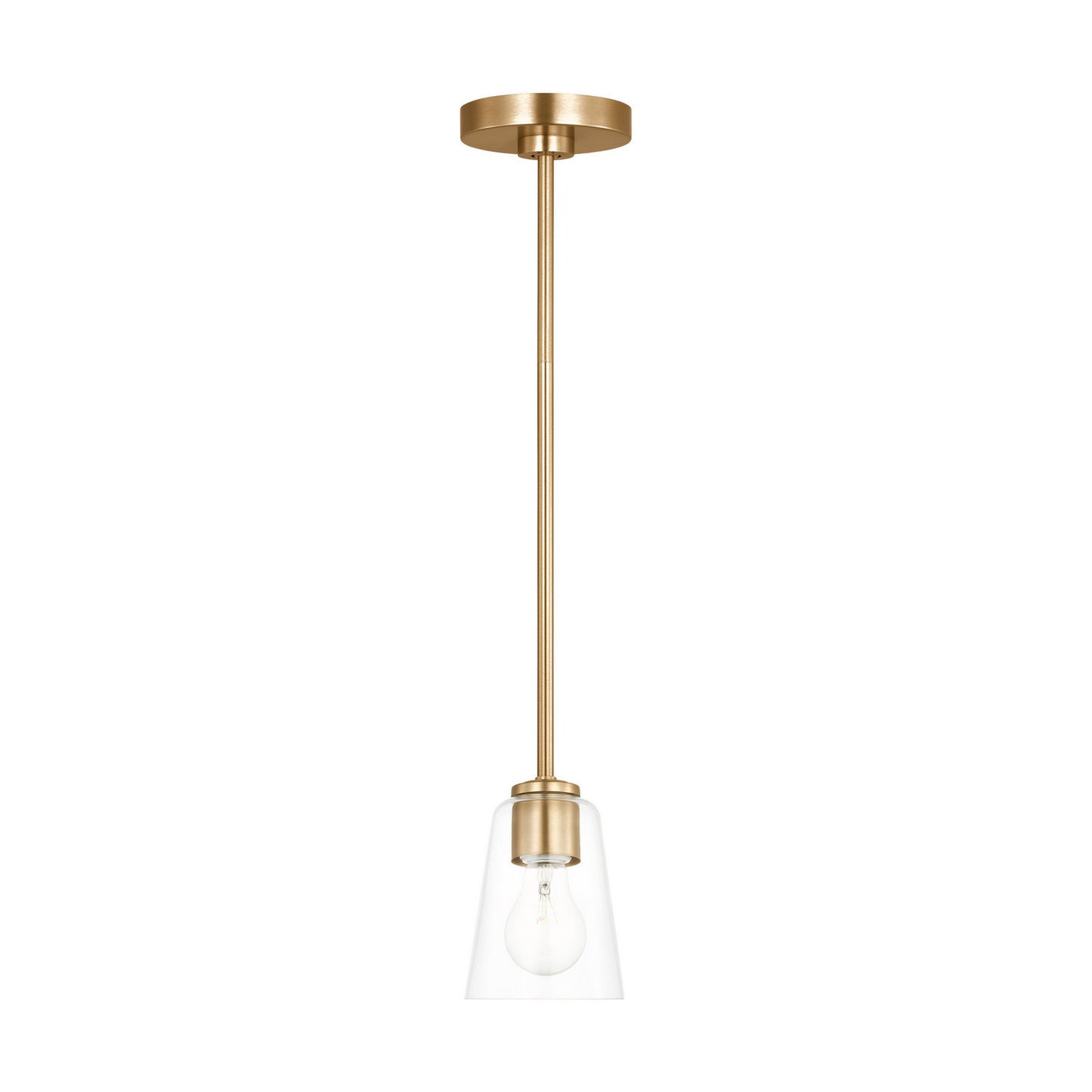 Miles One Light Mini-Pendant in Satin Brass
