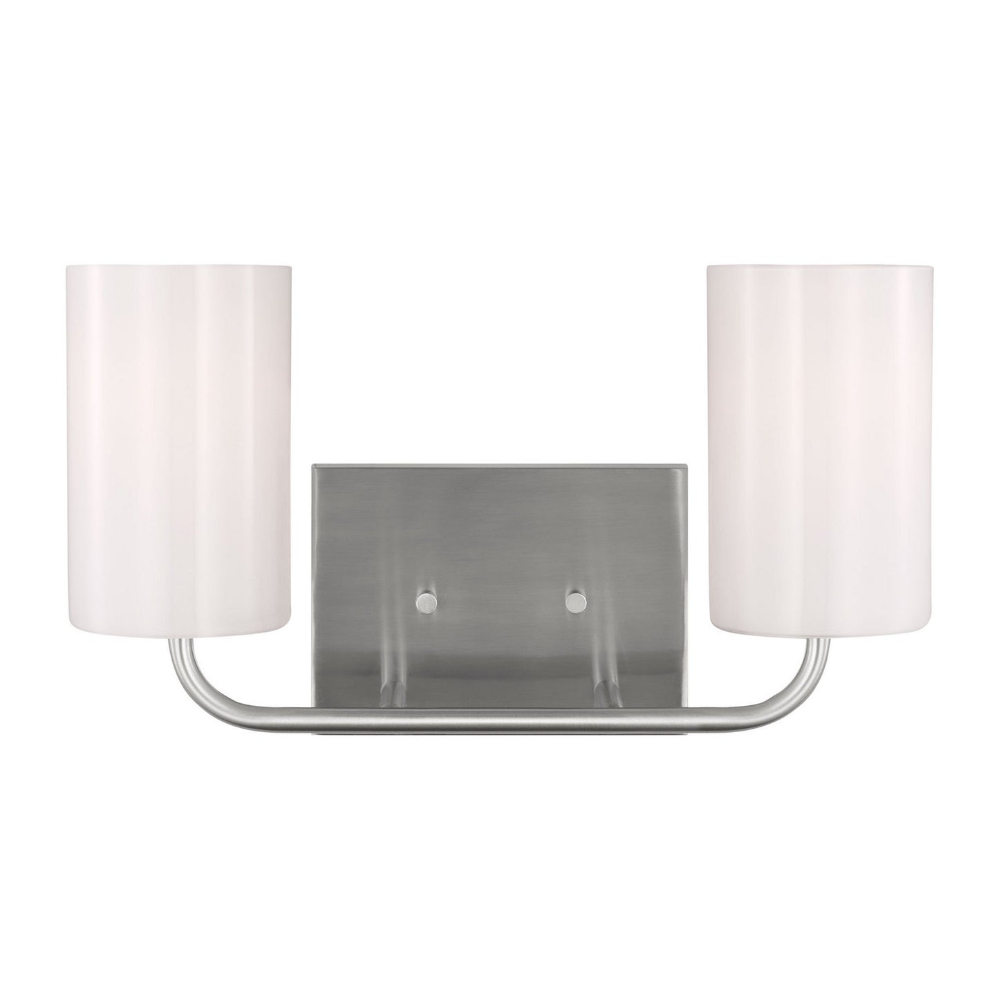 Rhett Two Light Vanity in Brushed Steel