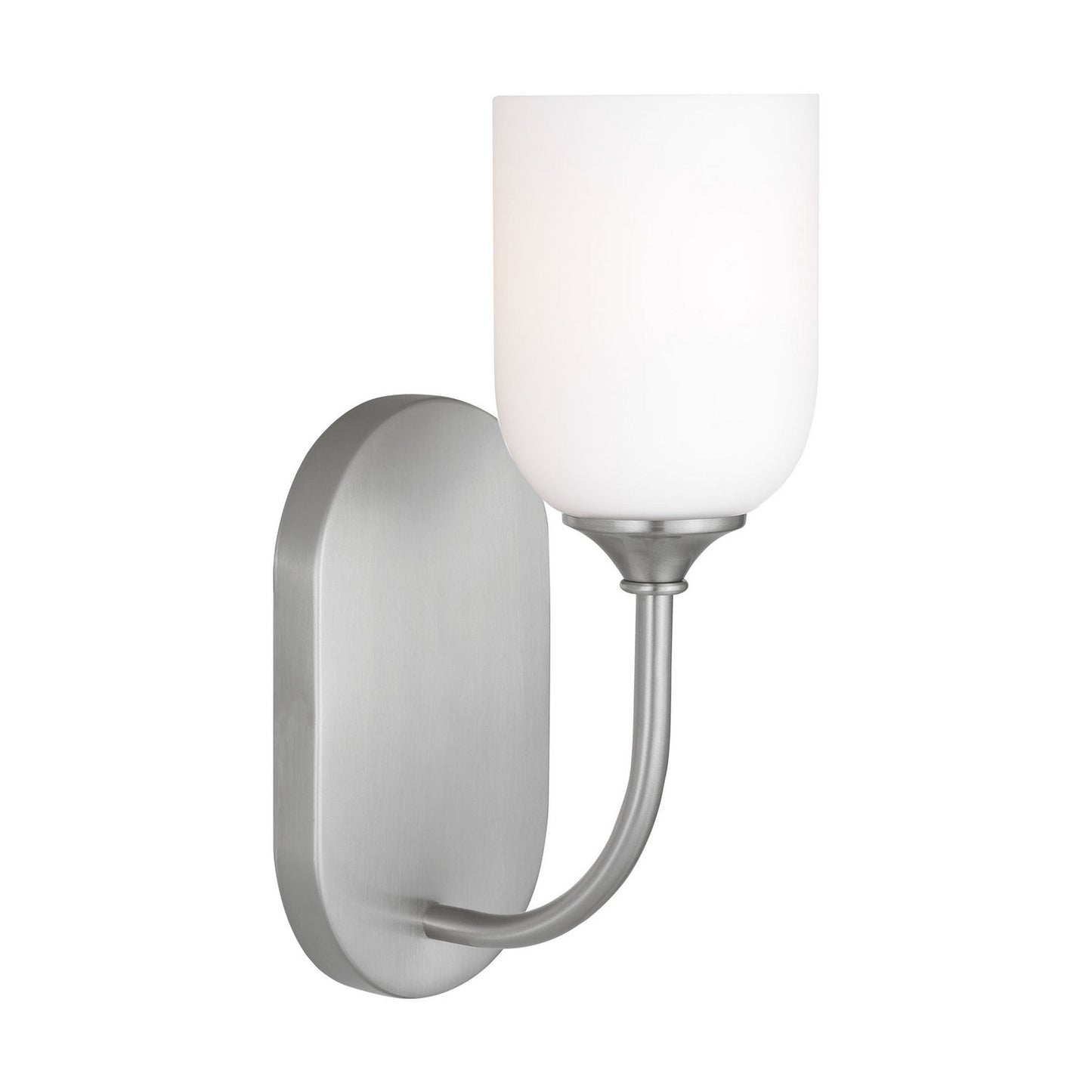 Emile One Light Vanity in Brushed Steel