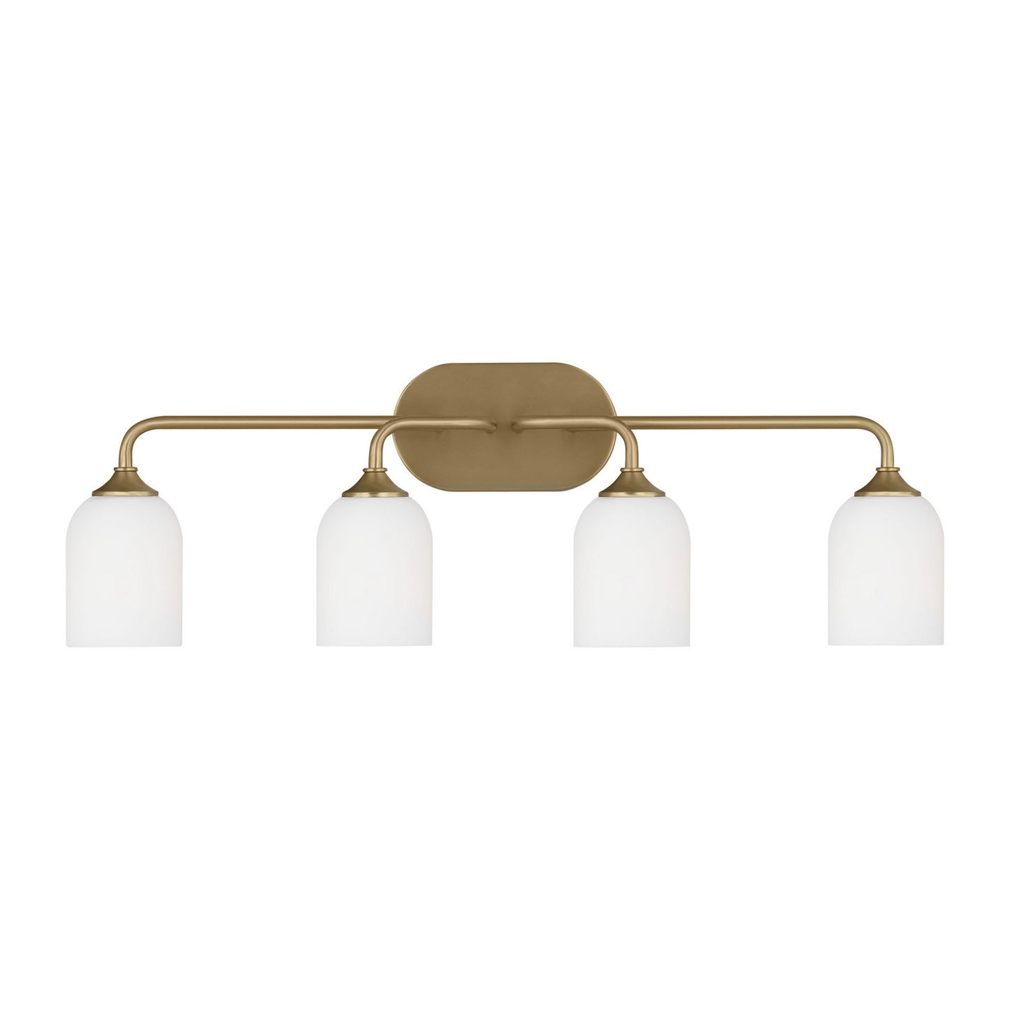Emile Four Light Vanity in Satin Brass