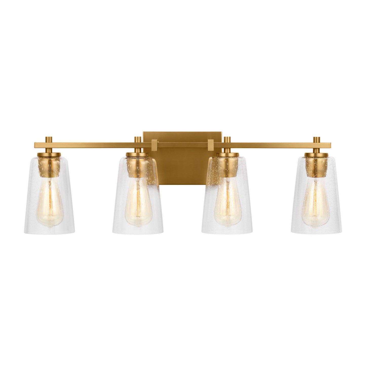 Mercer Four Light Vanity in Burnished Brass
