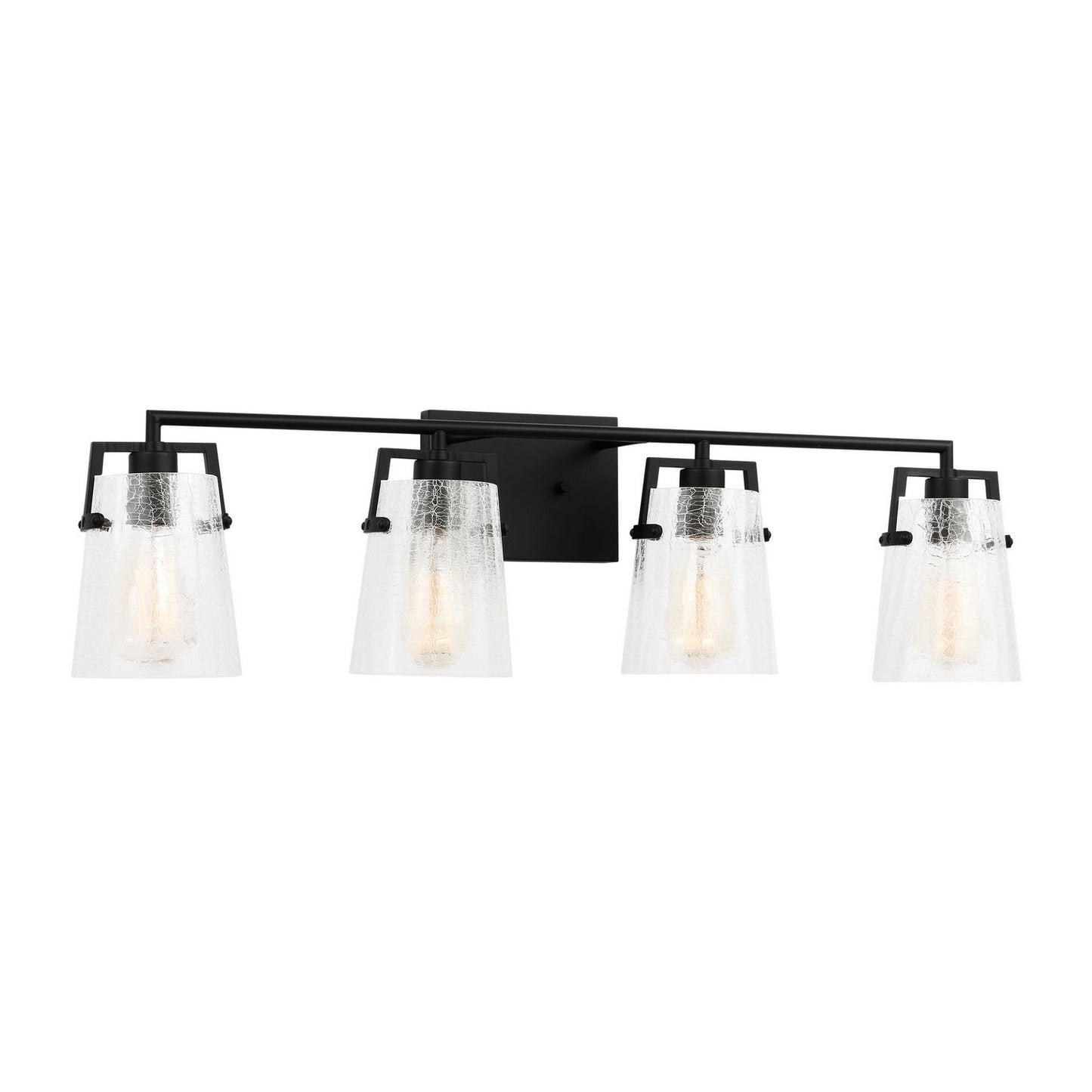 Crofton Four Light Vanity in Midnight Black