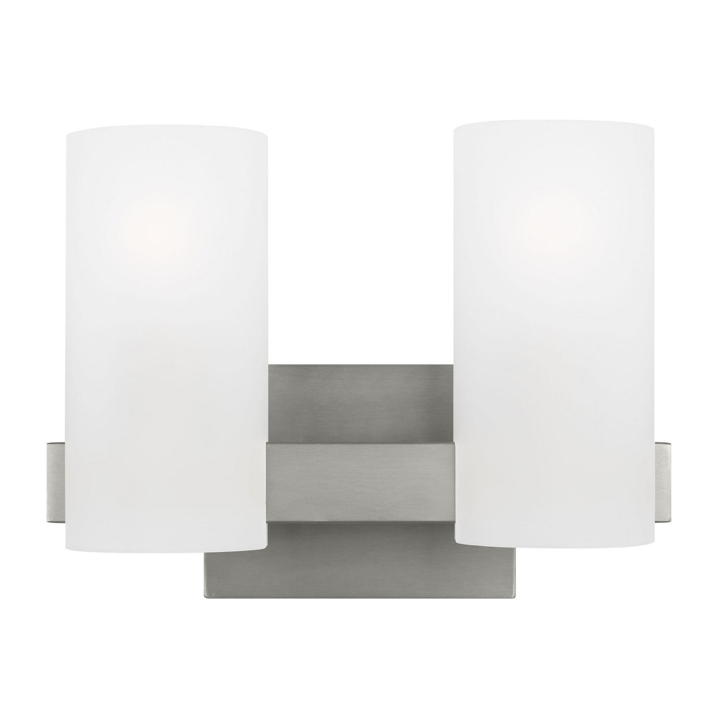 Rhode Two Light Vanity in Brushed Steel