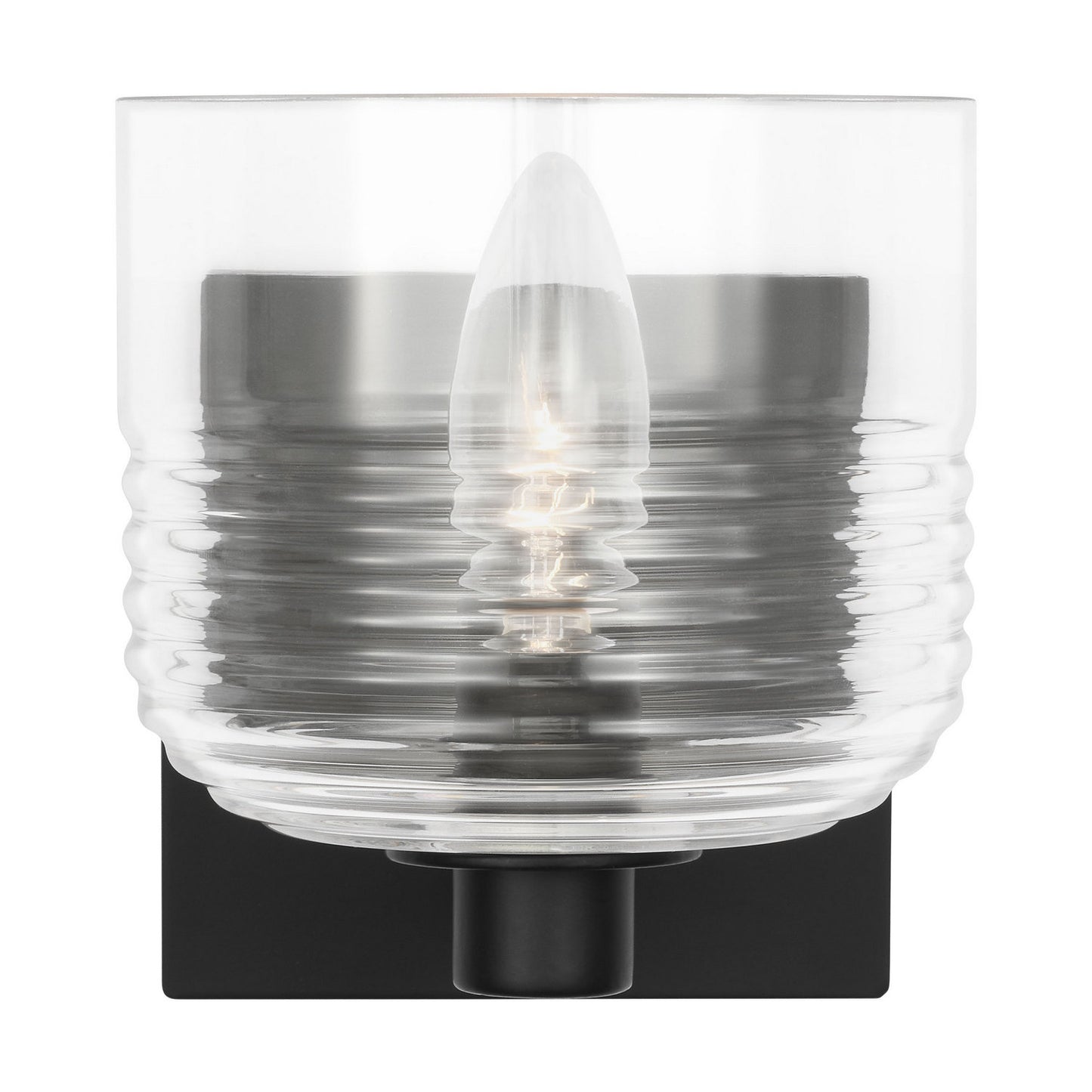 Lochdale One Light Wall Sconce in Midnight Black