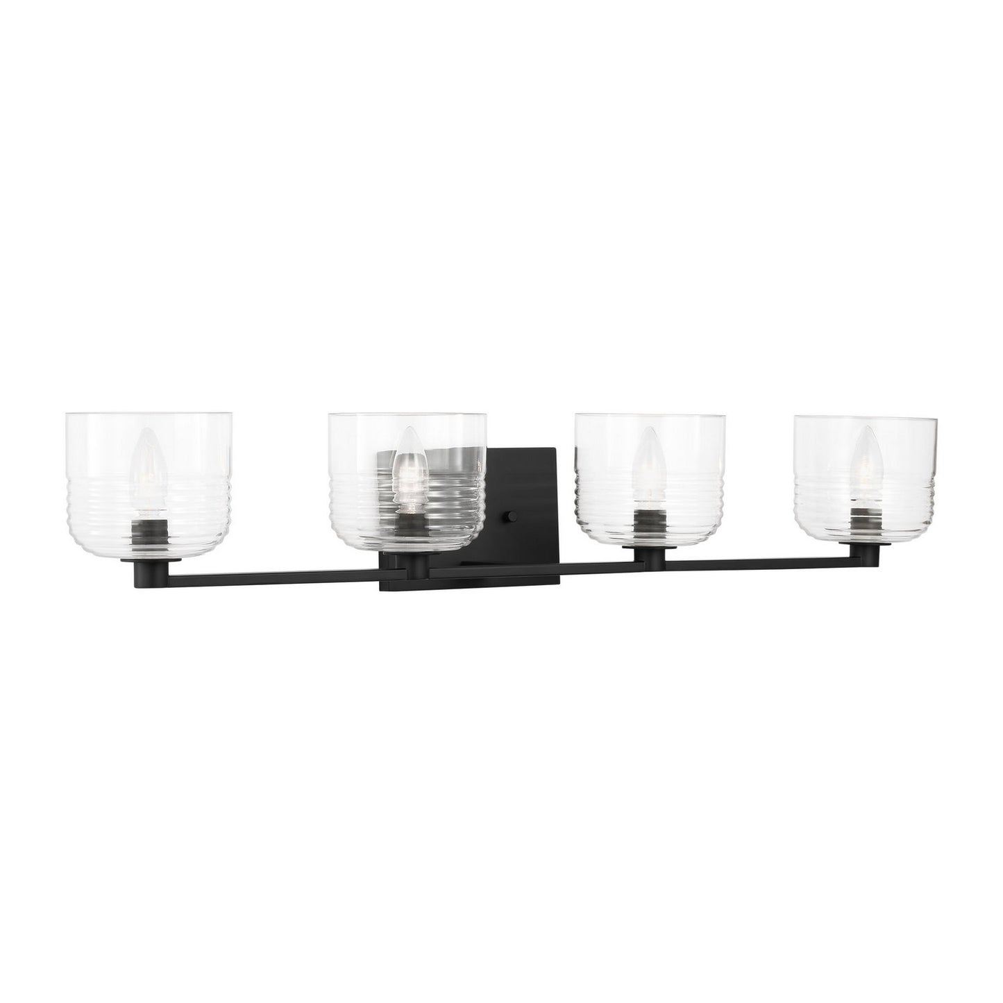 Lochdale Four Light Vanity in Midnight Black