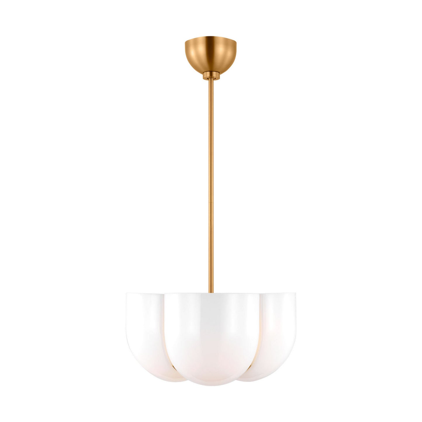 Cheverny Four Light Pendant in Burnished Brass