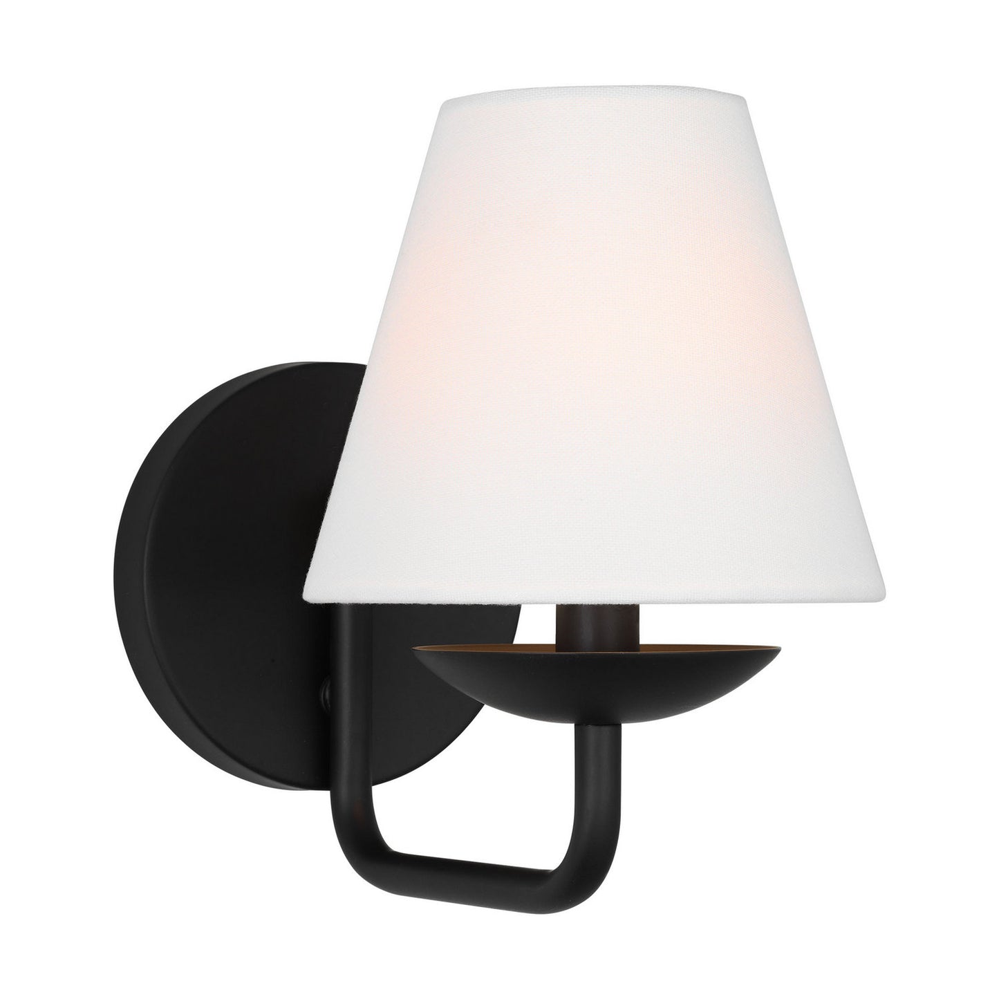 Albion One Light Wall Sconce in Midnight Black