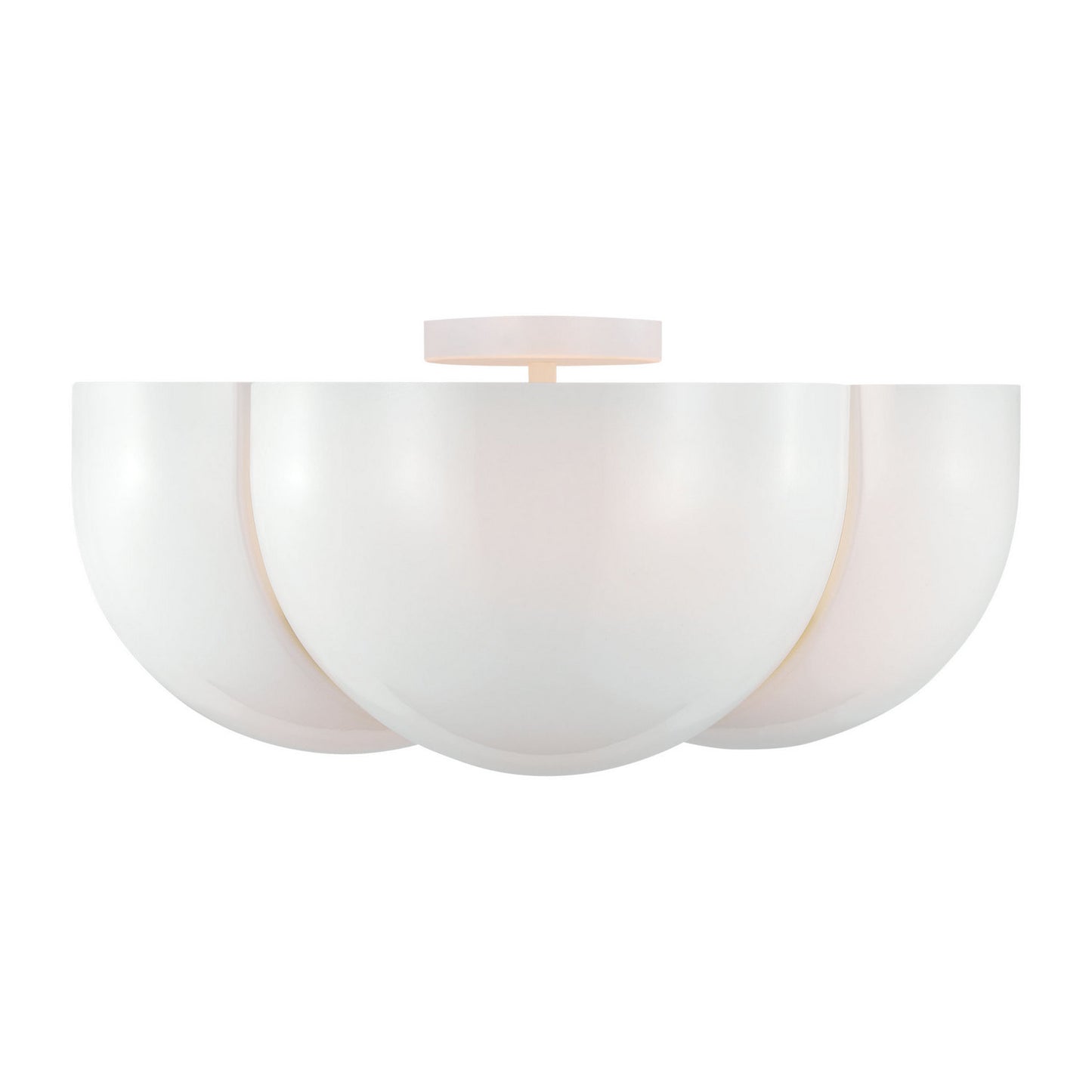 Cheverny Four Light Semi-Flush Mount in Matte White