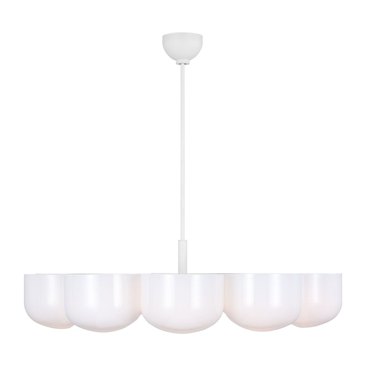 Cheverny Ten Light Chandelier in Matte White