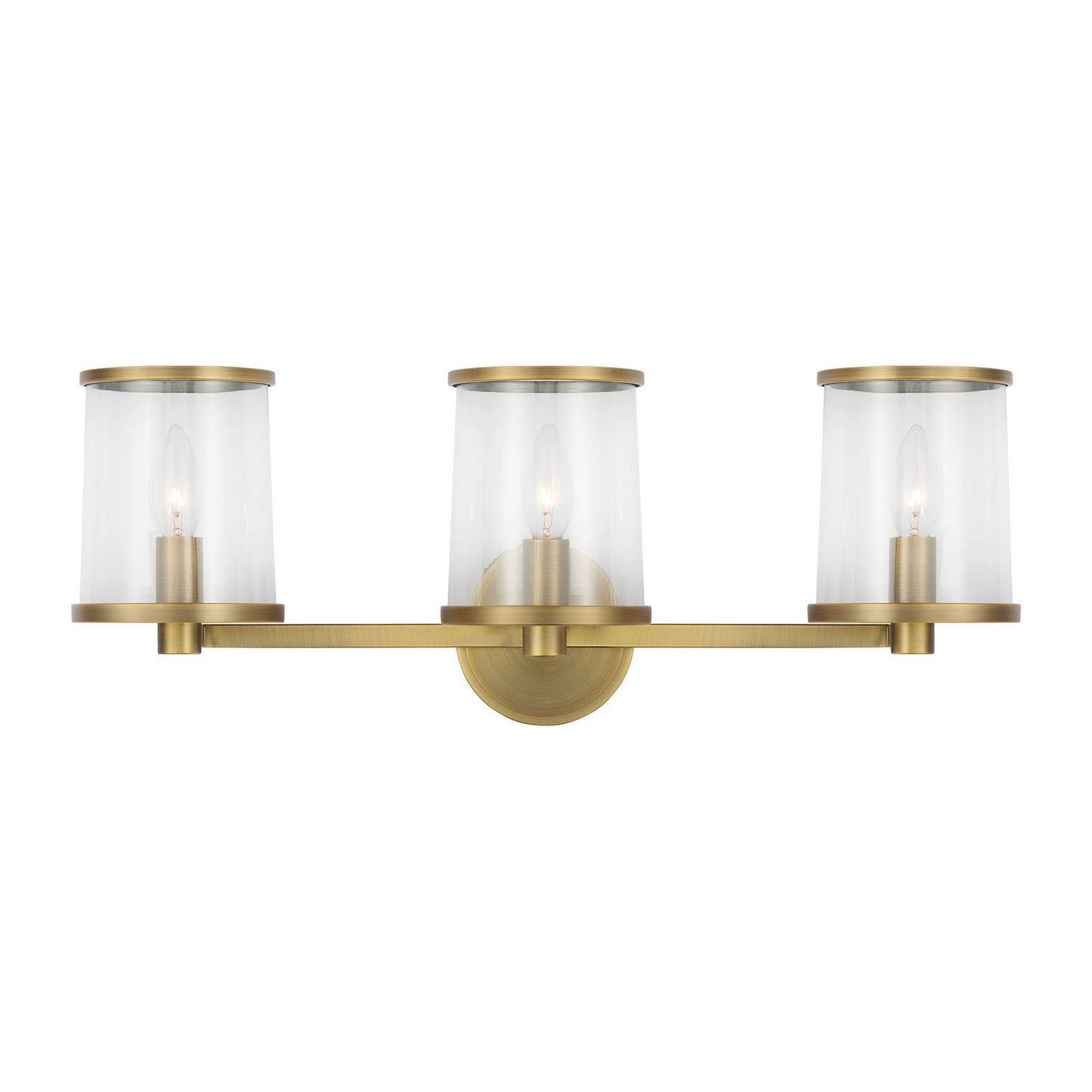 Reynolds Three Light Vanity in Time Worn Brass
