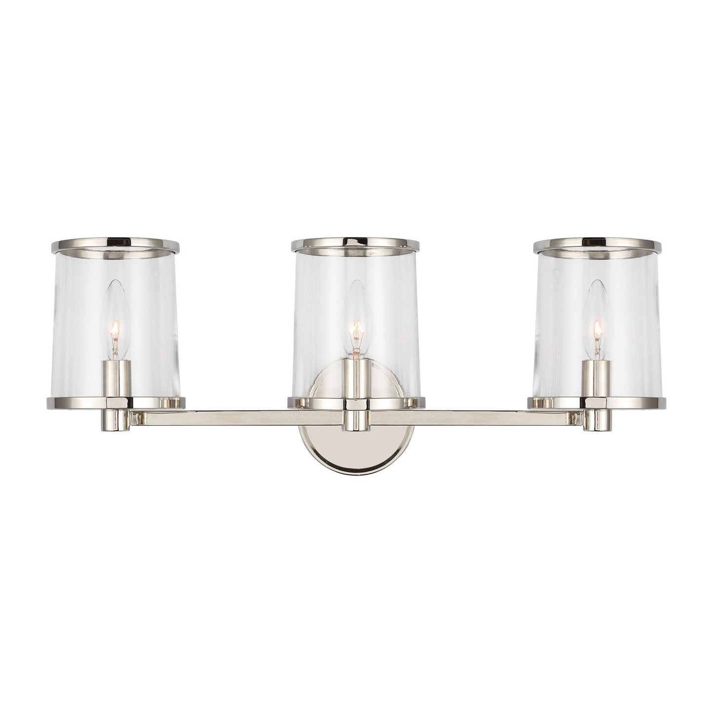 Reynolds Three Light Vanity in Polished Nickel