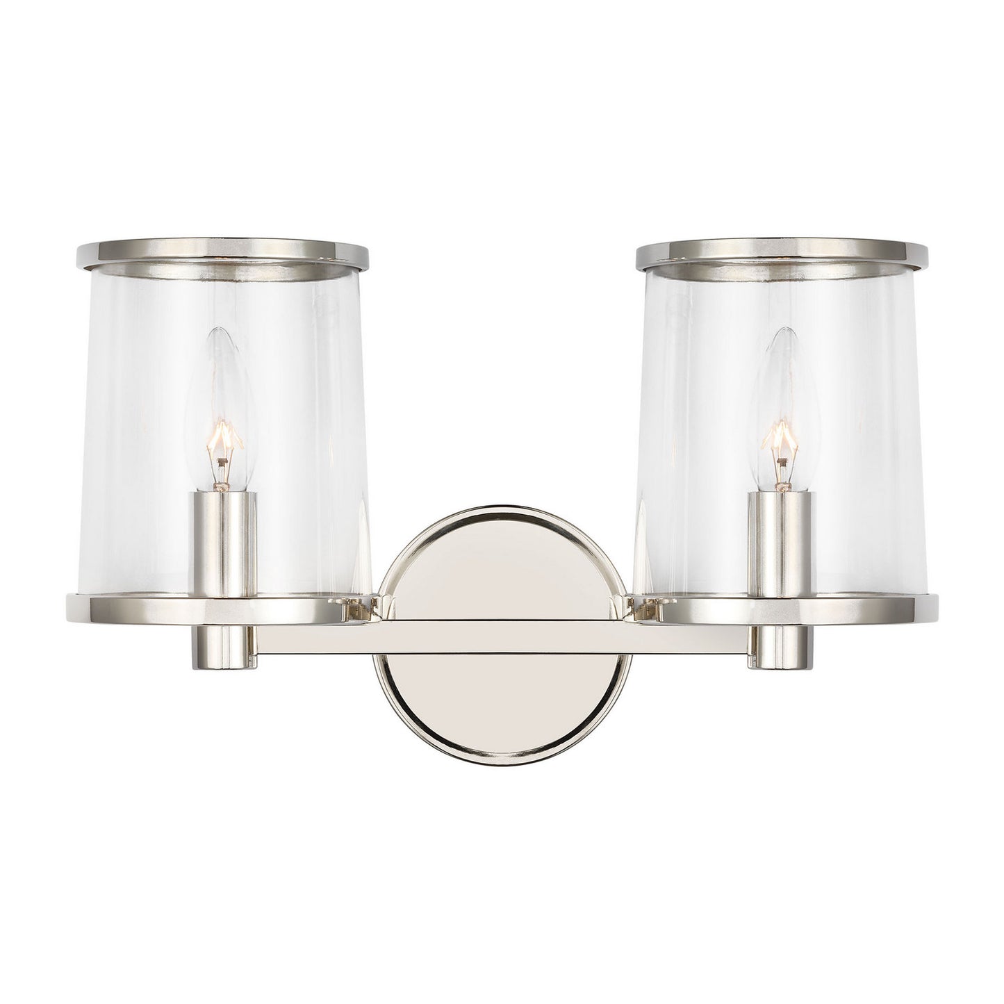 Reynolds Two Light Vanity in Polished Nickel