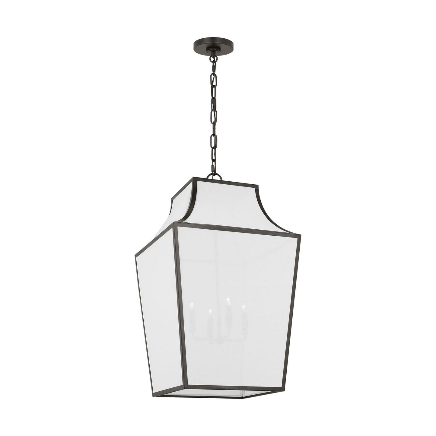 Arnio Four Light Pendant in Aged Iron