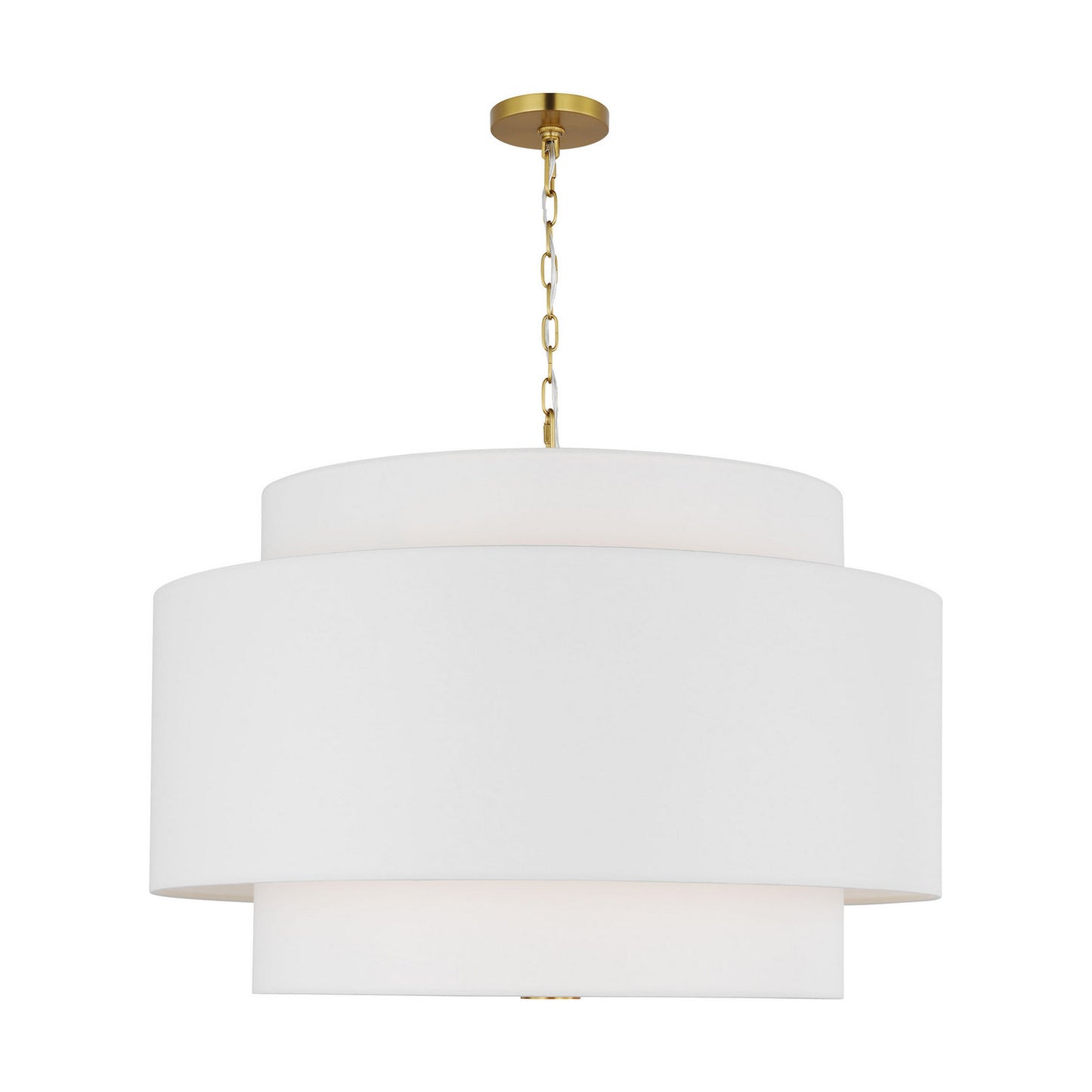 Sawyer Four Light Pendant in Burnished Brass