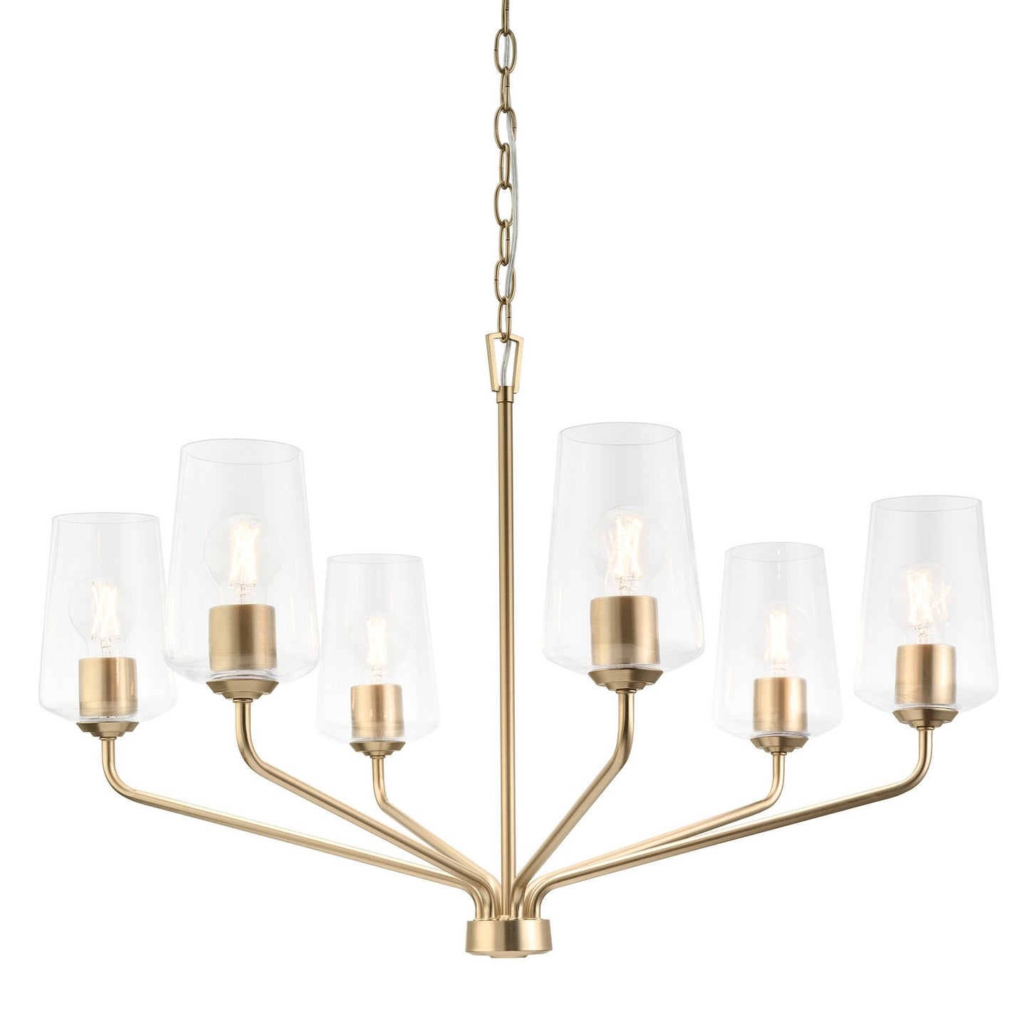 Progress Lighting - P400443-177 - Six Light Chandelier - Celino - Champagne Bronze