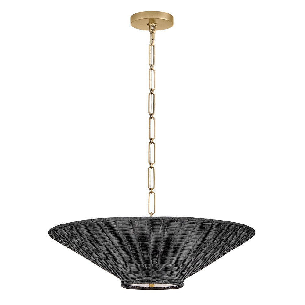 Delia LED Chandelier in Lacquered Brass