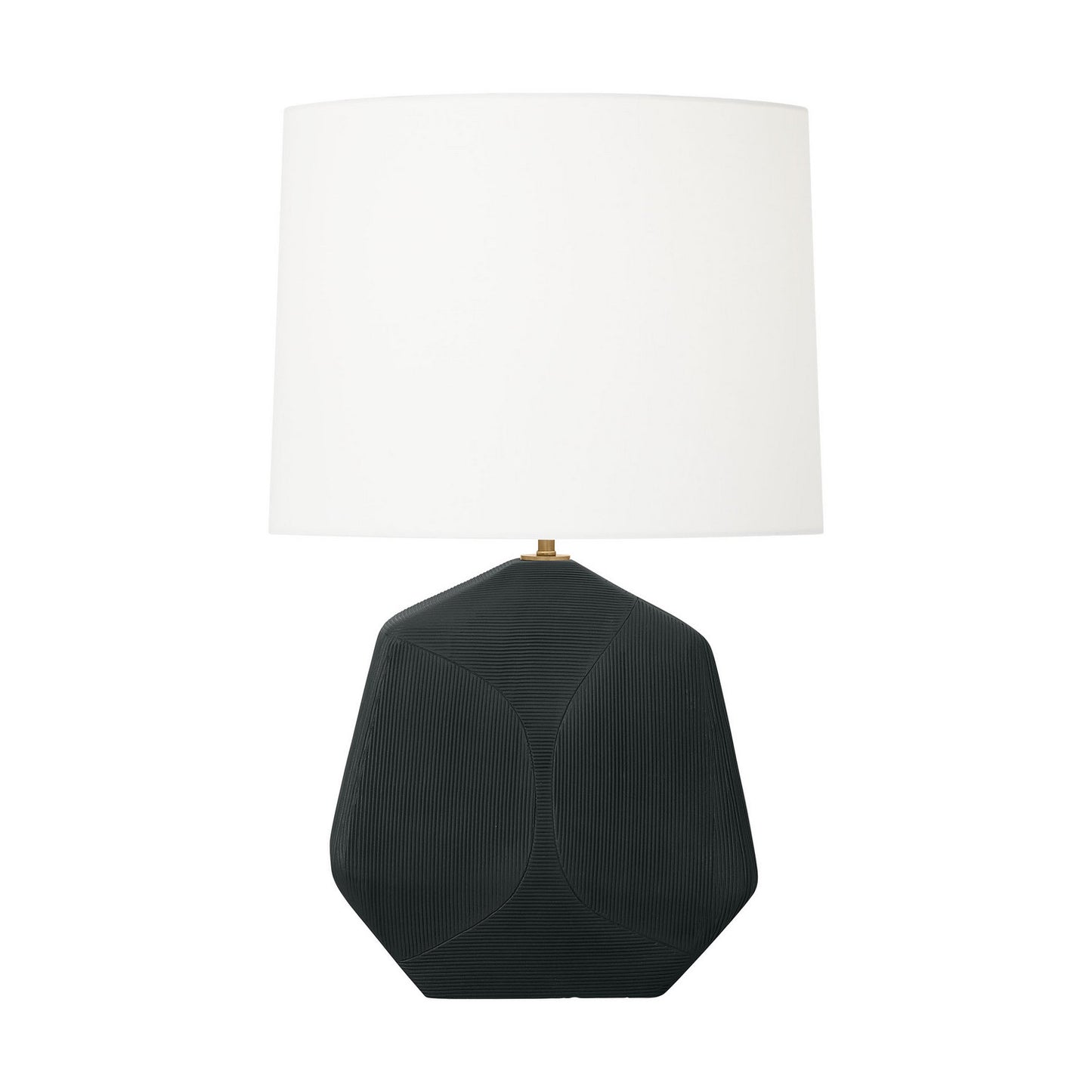 Tallulah One Light Table Lamp in Rough Black Ceramic