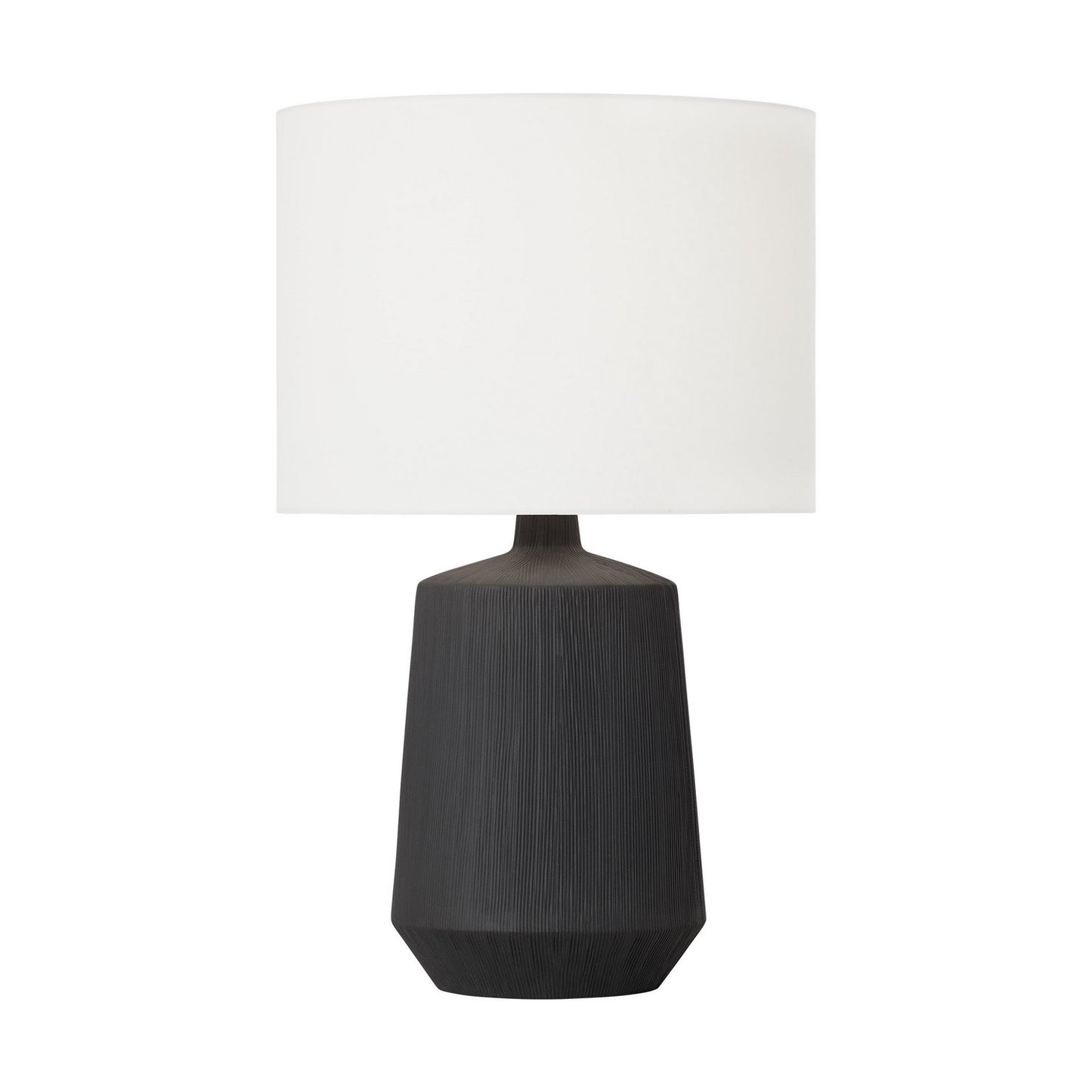 Panola One Light Table Lamp in Rough Black Ceramic