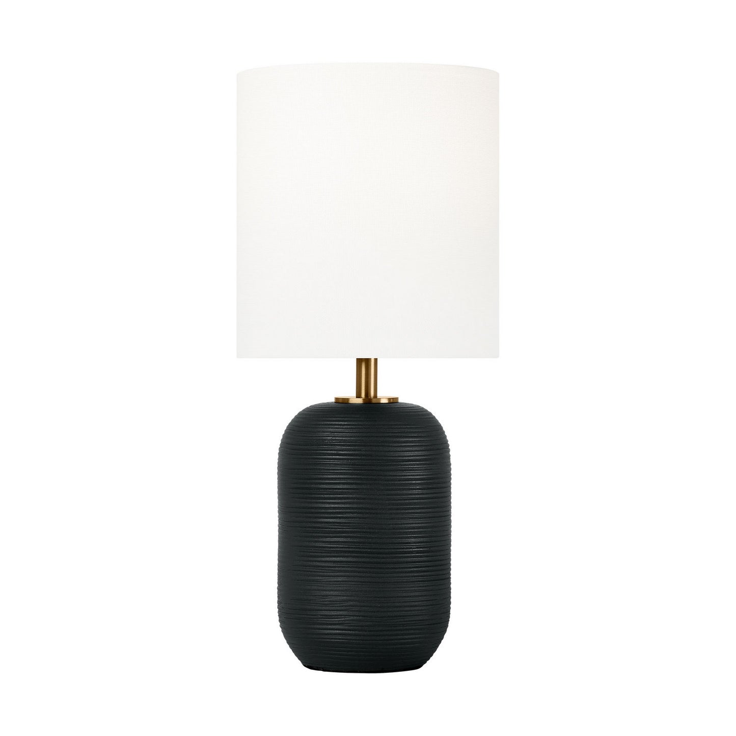 Fanny One Light Table Lamp in Rough Black Ceramic