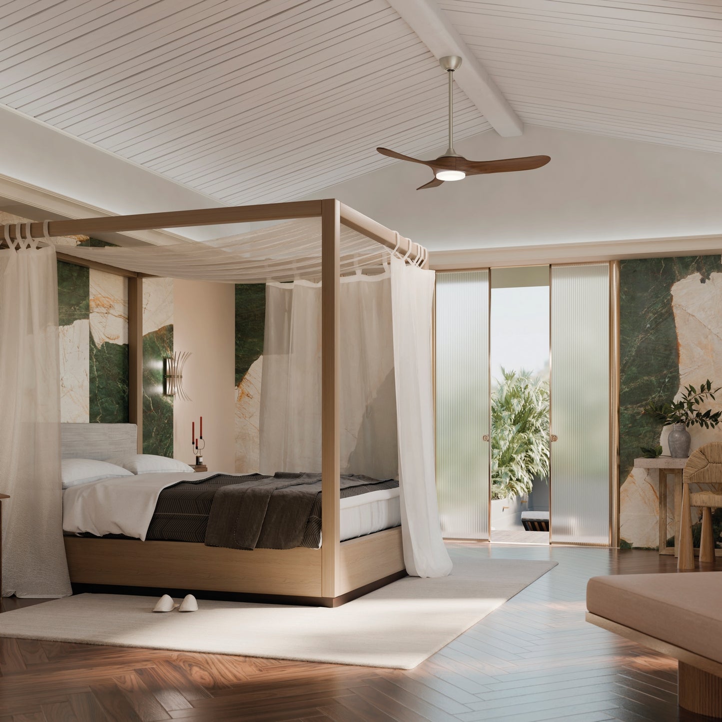 Mylo 52"Ceiling Fan in Painted Brushed Nickel