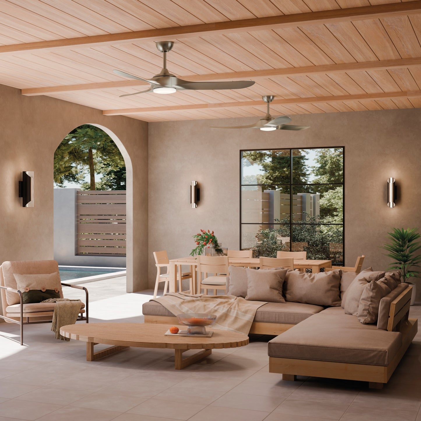 Mylo 60"Ceiling Fan in Painted Brushed Nickel