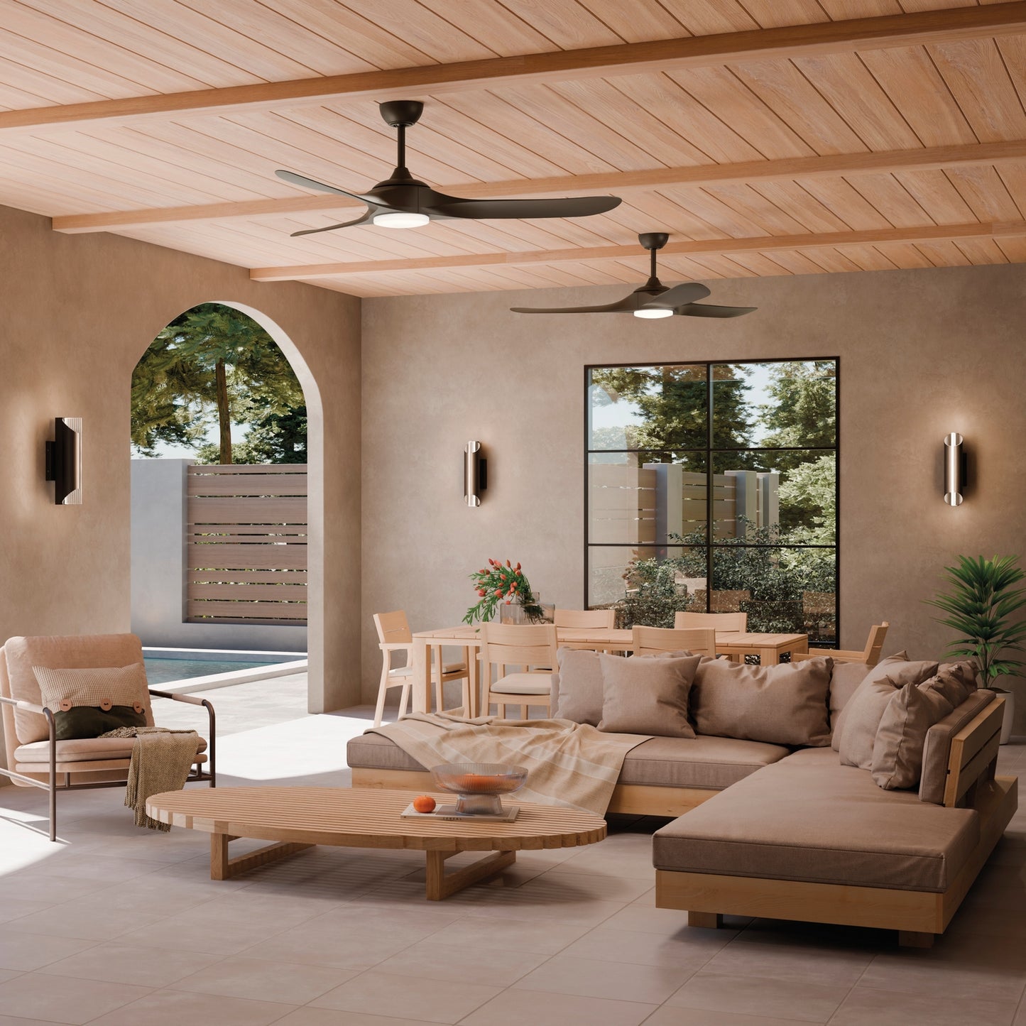 Mylo 60"Ceiling Fan in Satin Natural Bronze