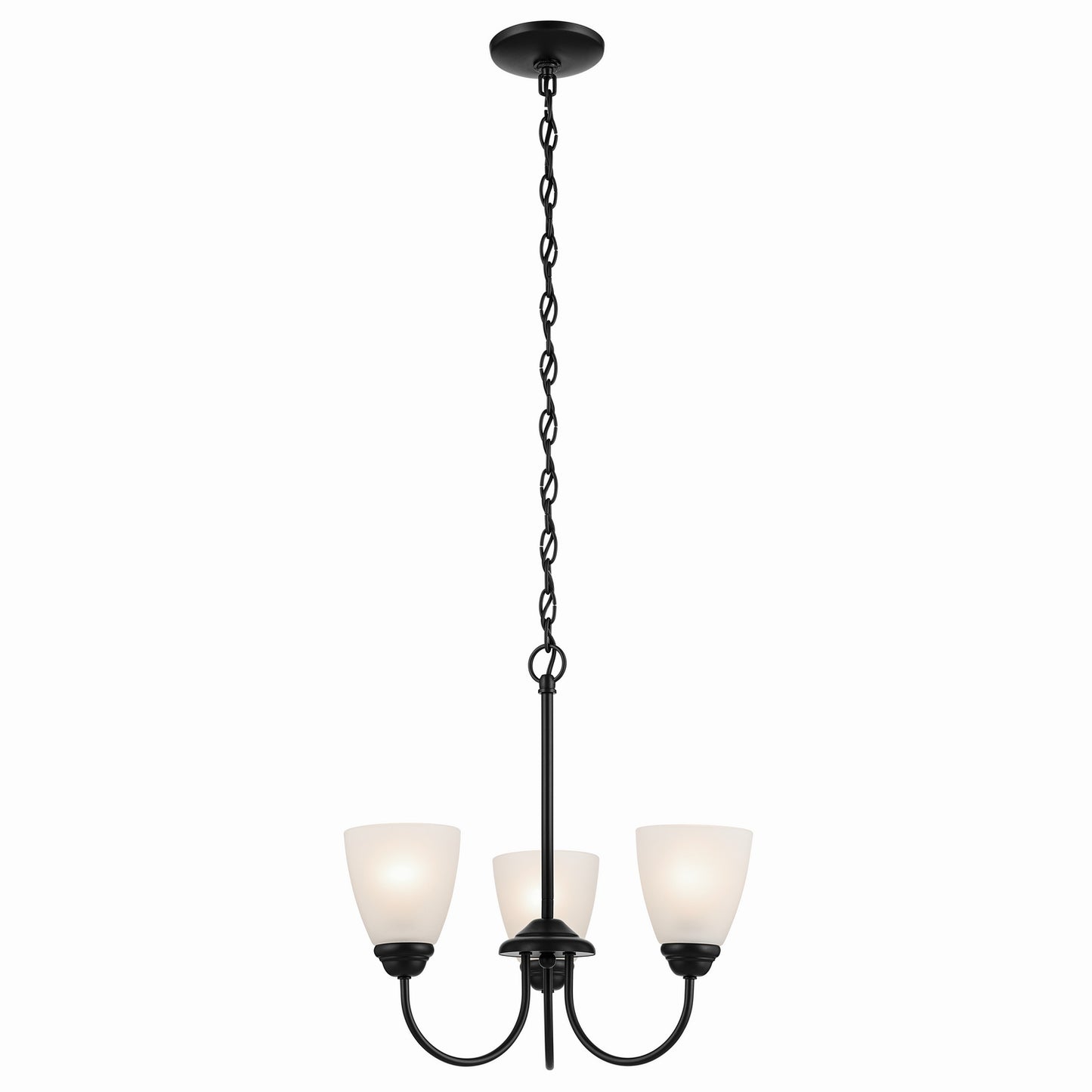 Jolie Three Light Mini Chandelier in Black