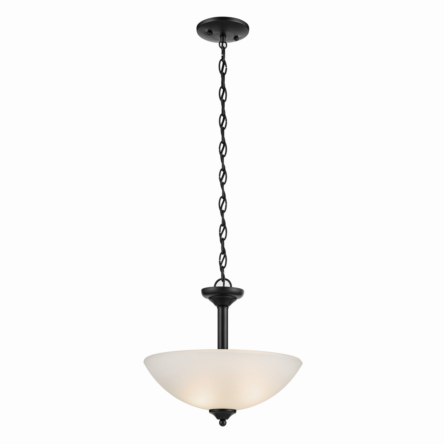Jolie Two Light Pendant/Semi Flush in Black