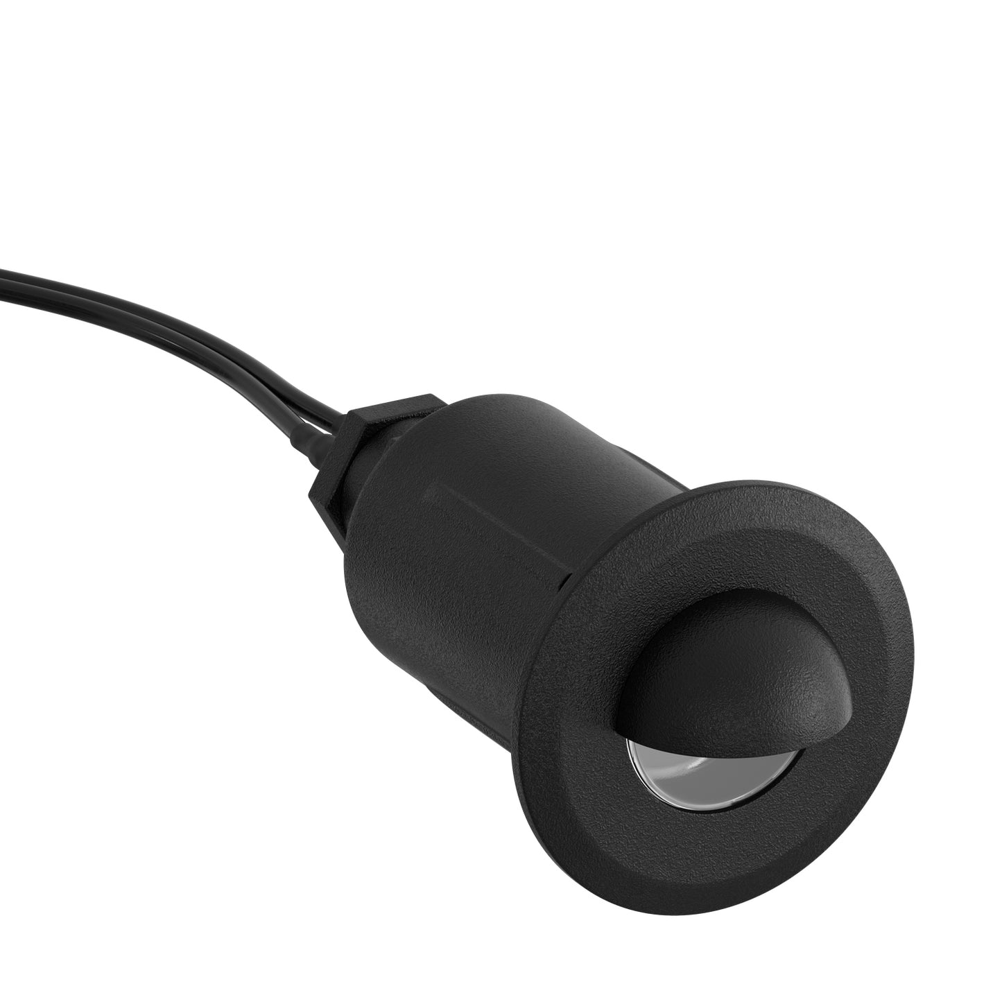 LED Recessed with Cowl in Black Brass