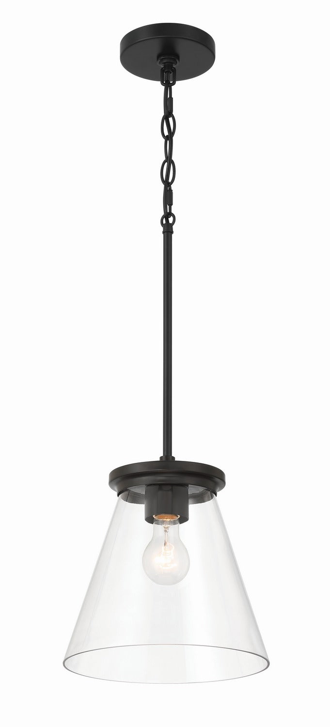 Connell One Light Pendant in Flat Black