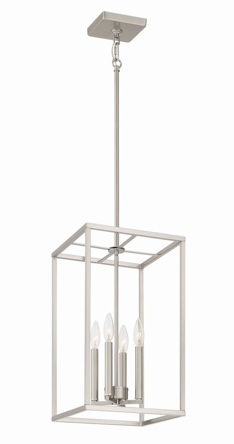 Signature Foyer Four Light Foyer Pendant in Brushed Polished Nickel