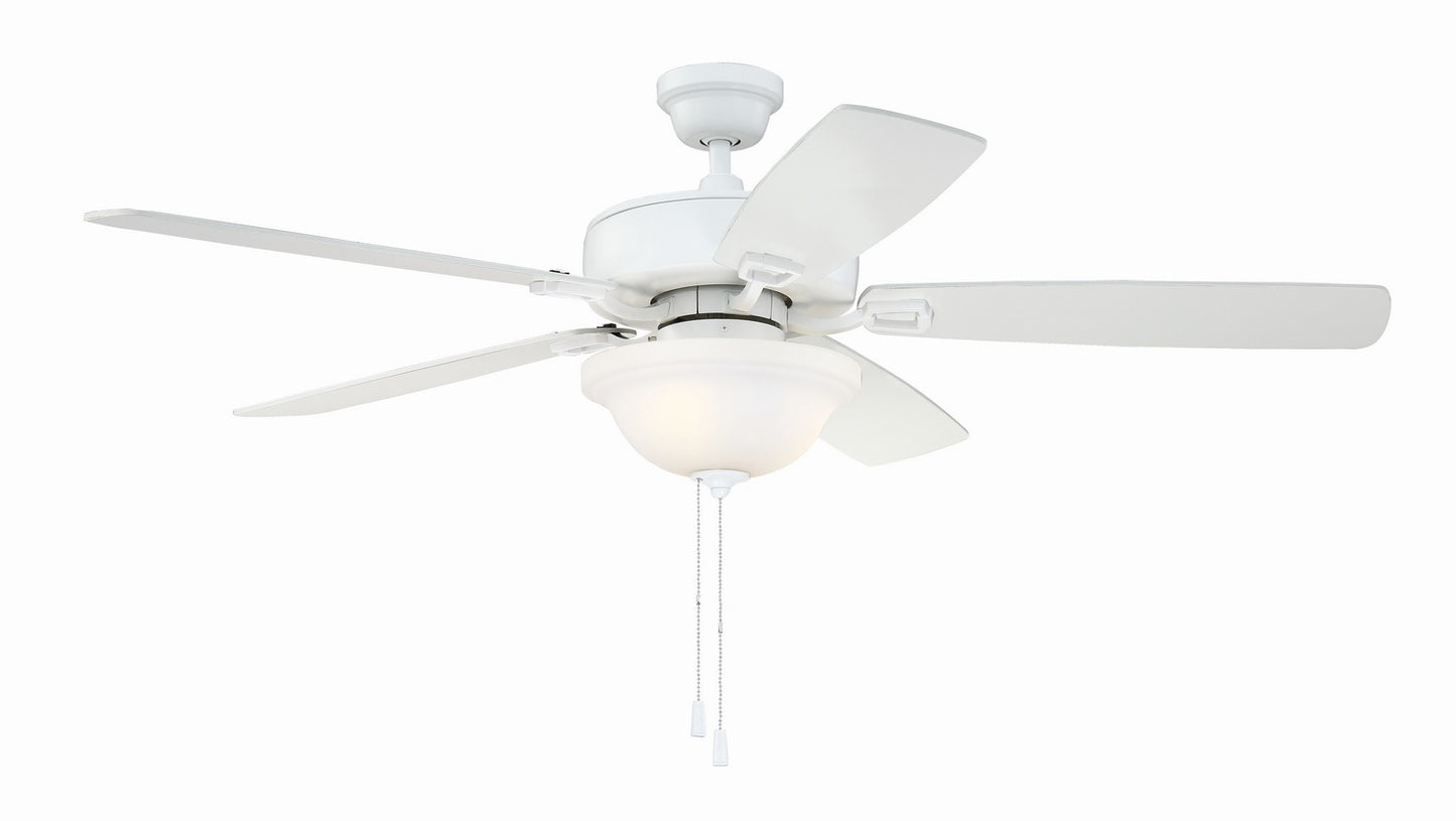 Twist N Click 1 Light 52" Ceiling Fan in White