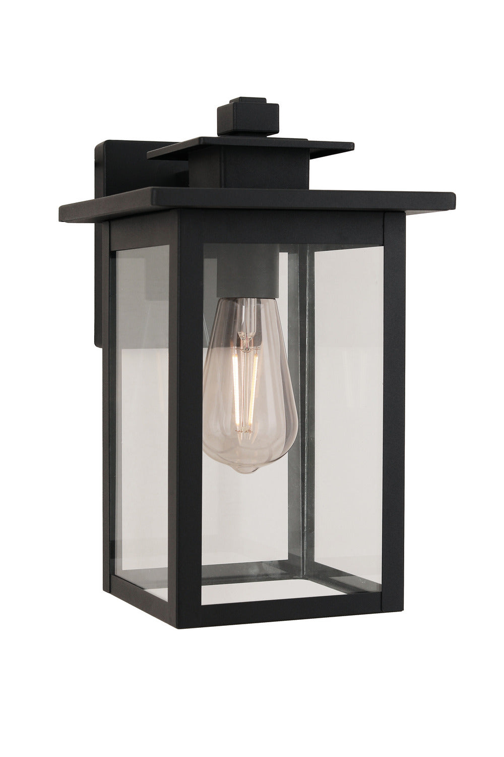 Rock Creek One Light Outdoor Wall Lantern in Textured Black