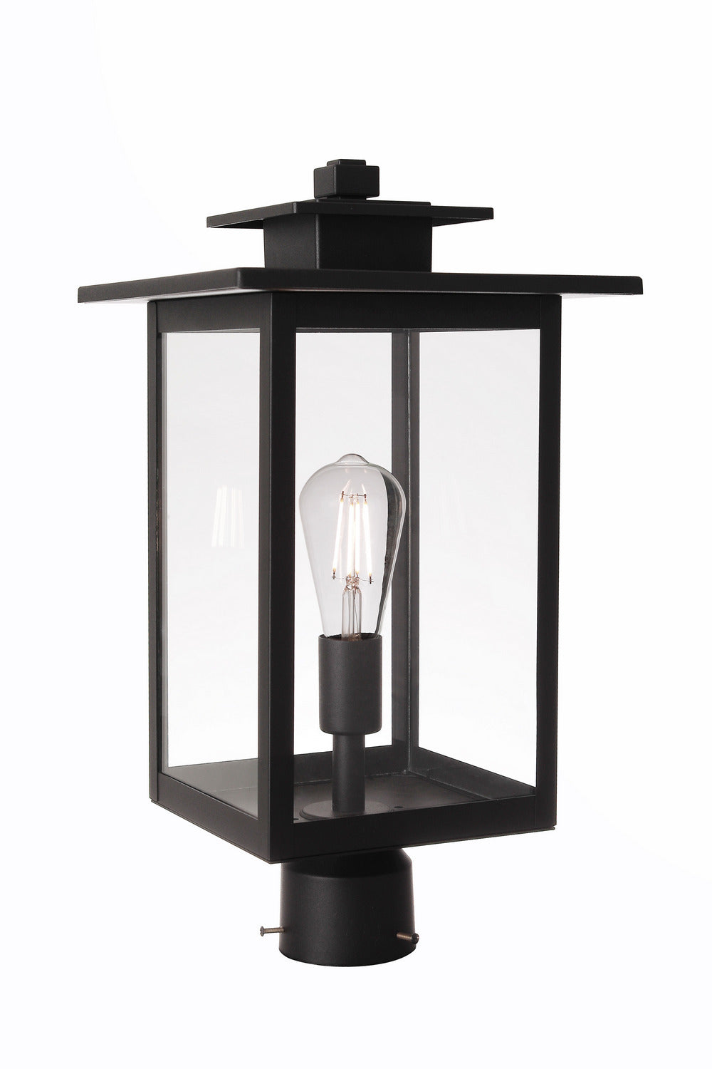 Rock Creek One Light Outdoor Post Mount in Textured Black