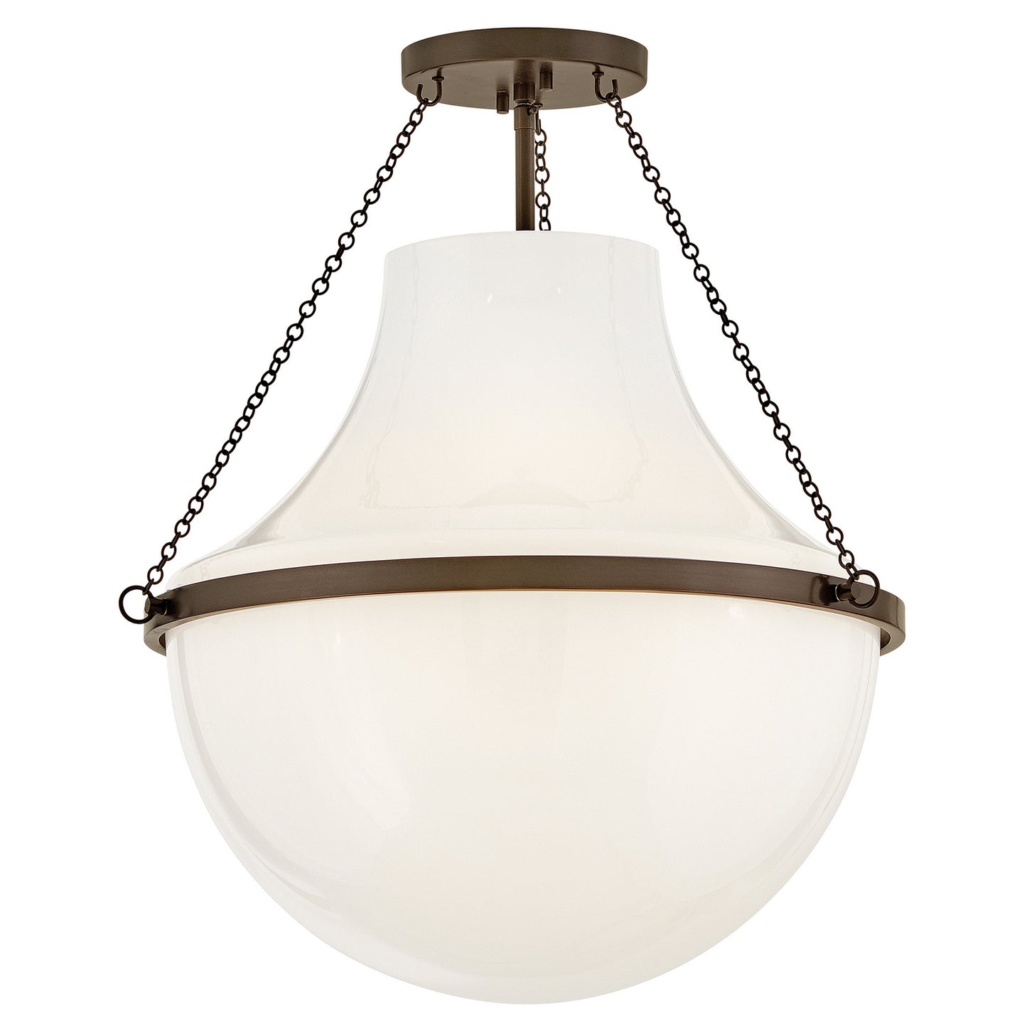 Collins LED Semi-Flush Mount in Heritage Bronze