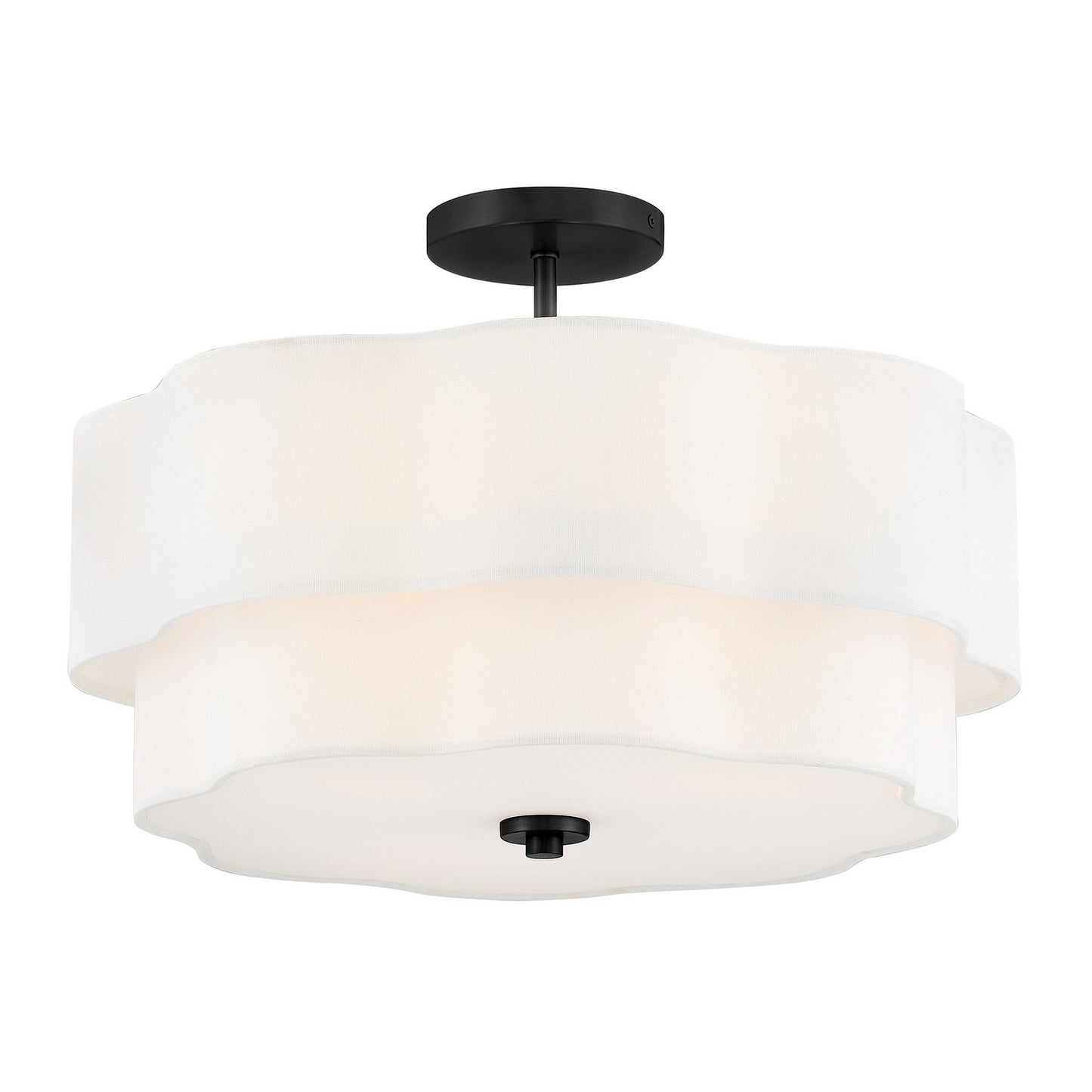 Gwen LED Semi-Flush Mount in Black
