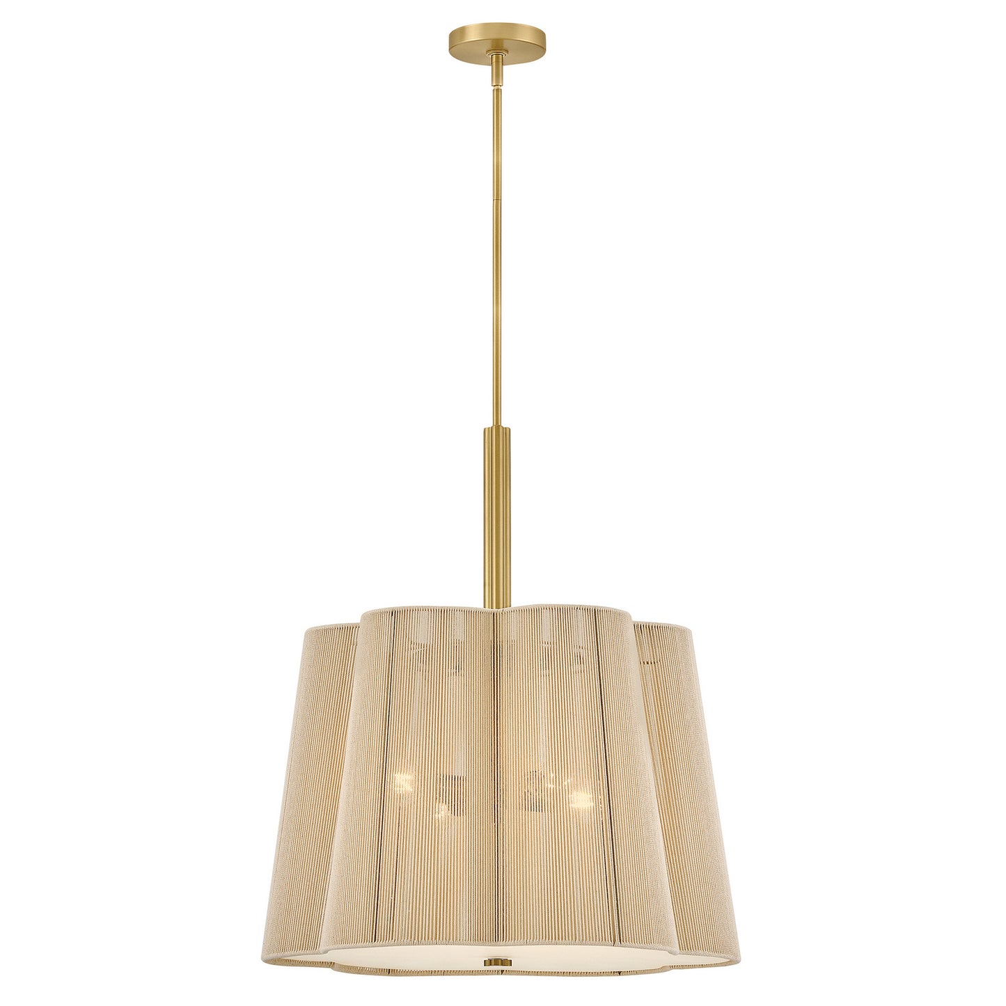 Sasha LED Chandelier in Lacquered Brass