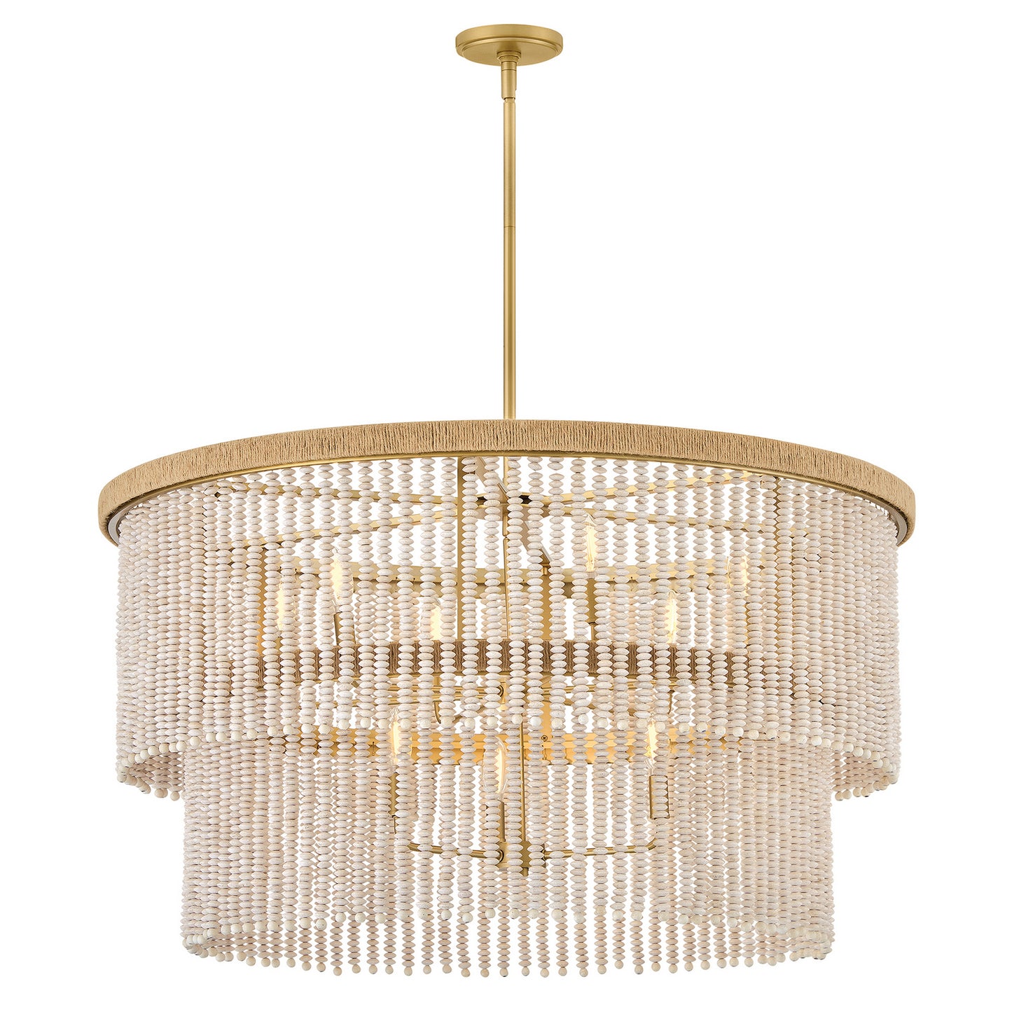 Indra LED Chandelier in Lacquered Brass