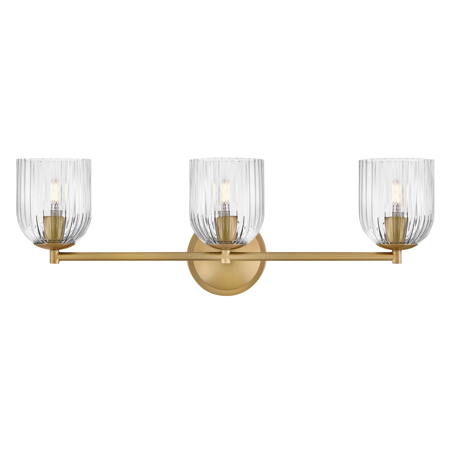 Ava LED Vanity in Lacquered Brass