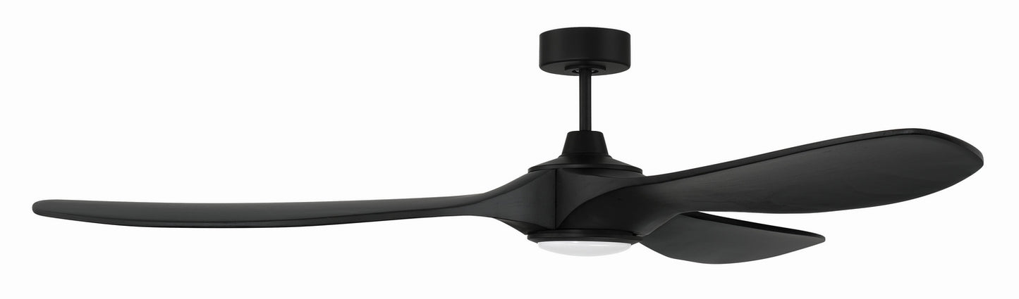 Envy 72" Ceiling Fan Damp Rated no Wifi 72" Ceiling Fan in Flat Black