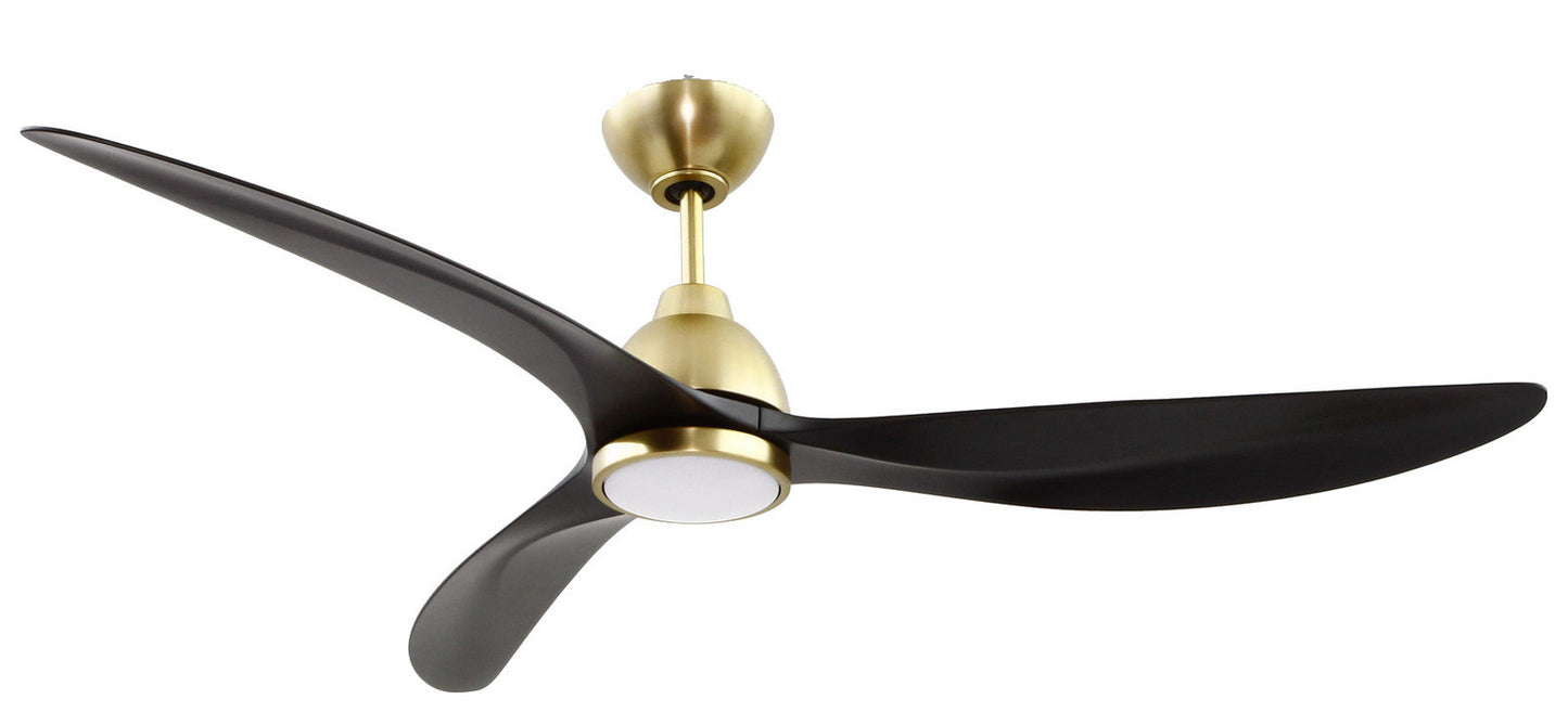 Frazier 56" 3-blade Indoor Ceiling Fan 52" Ceiling Fan in Satin Brass