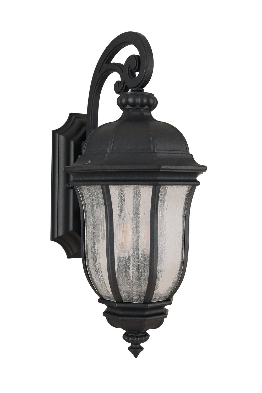 Harper Two Light Outdoor Wall Lantern in Textured Black