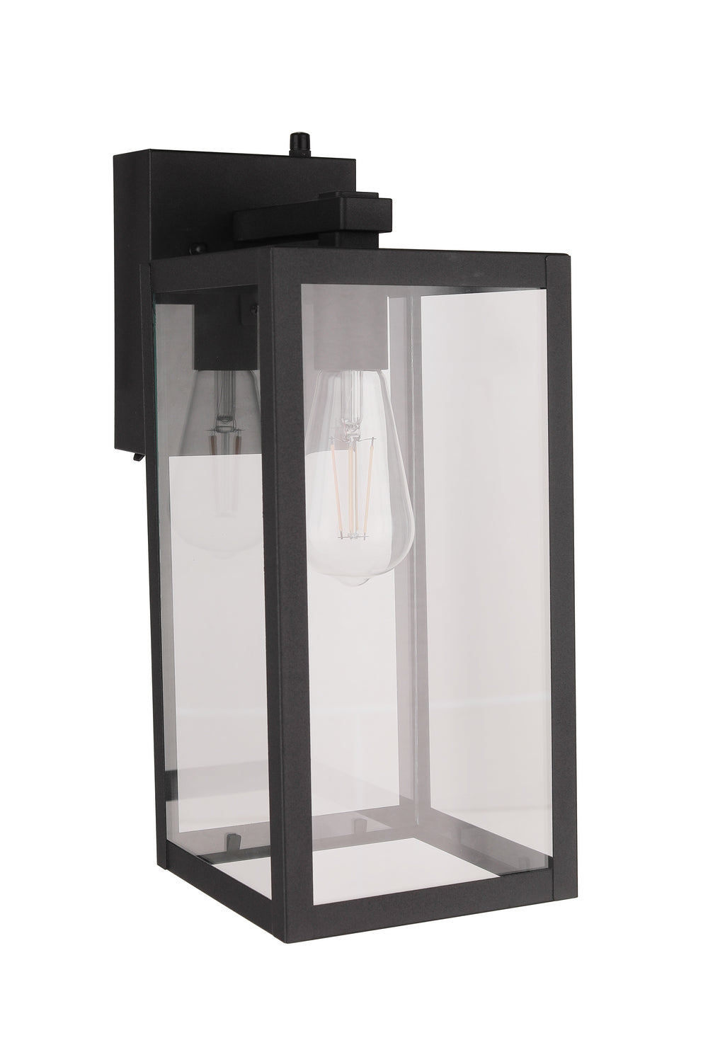 Harris One Light Outdoor Lantern in Textured Black