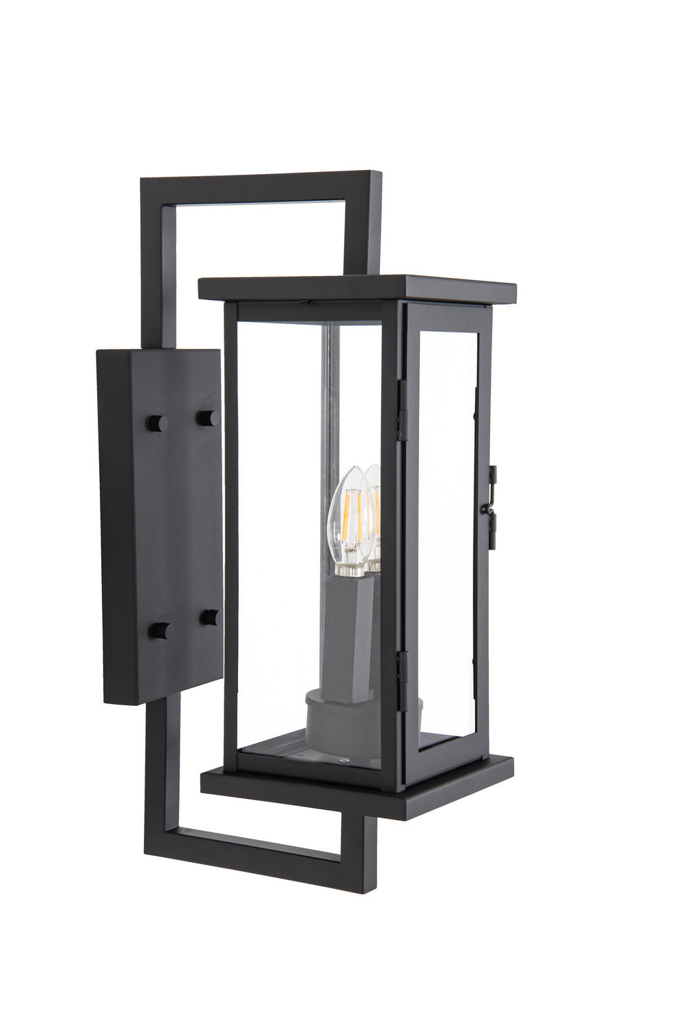 Jordan Two Light Outdoor Wall Lantern in Textured Black