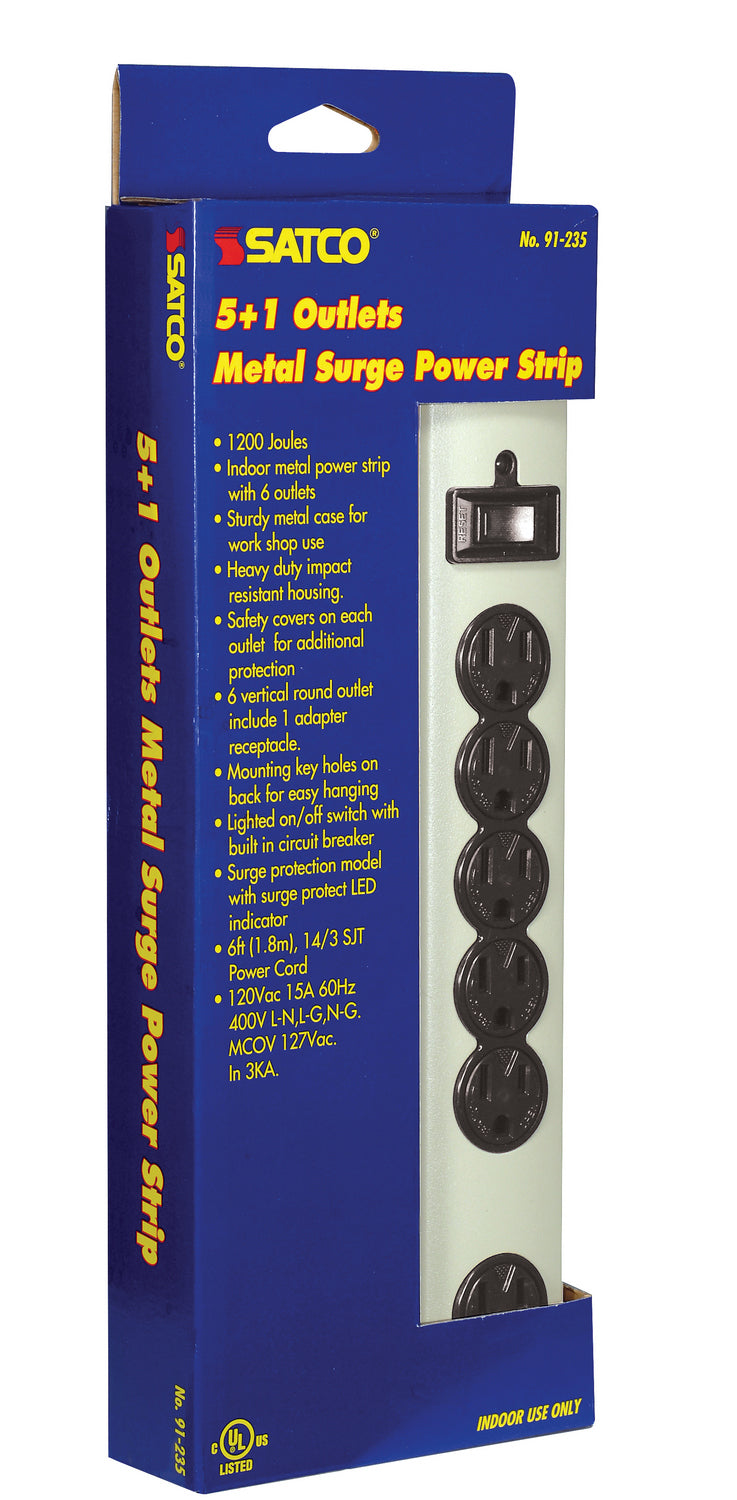 Satco - 91-235 - Surge Strip - Beige