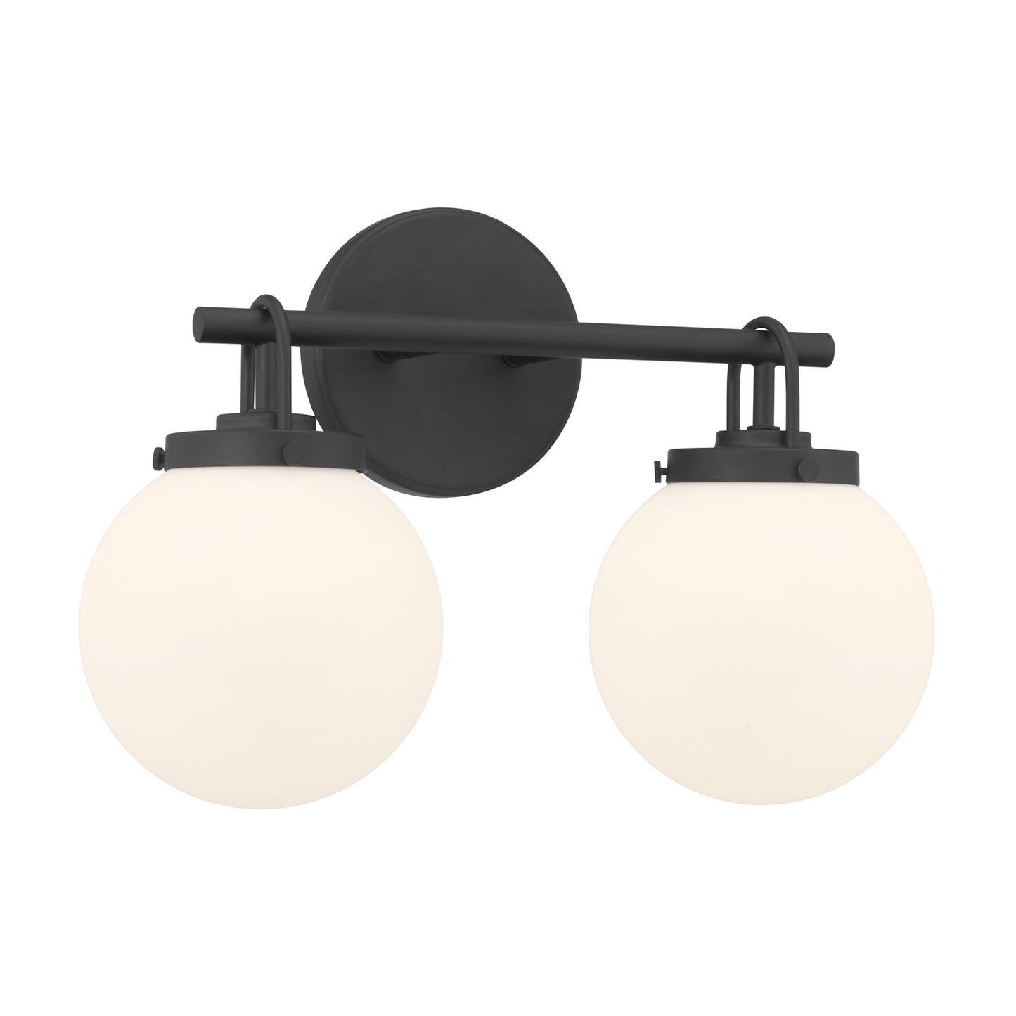 Ortesa Two Light Vanity in Dark Matte Black